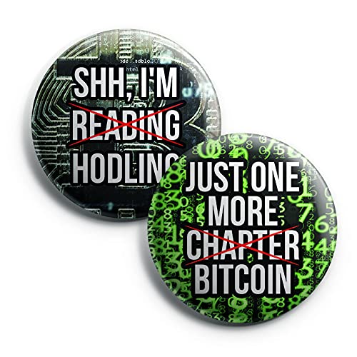 Funny Cryptocurrency Pinback Buttons Set of 10 - Cool Crypto Collectibles for Students & Kids - Perfect for Classroom Rewards, Stocking Stuffers & Party Favors - Great Gift for Teens & Children in School, Birthday Parties & Crypto Enthusiasts