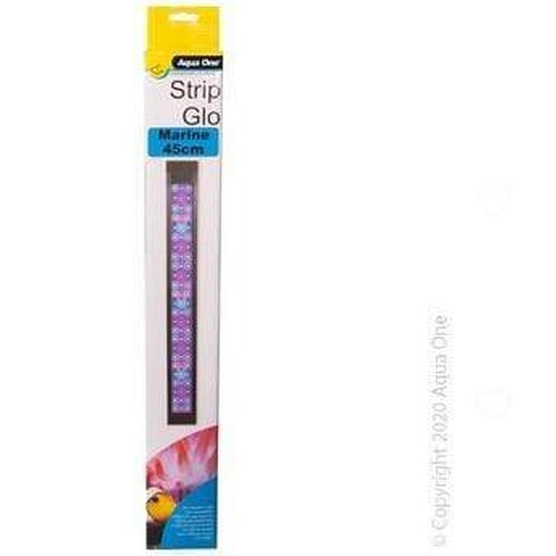 Aqua One StripGlo Marine LED Reflector - High-Output Saltwater Aquarium Light for Coral Growth & Reef Tanks - Perfect for Marine Fish, Corals, and Invertebrates