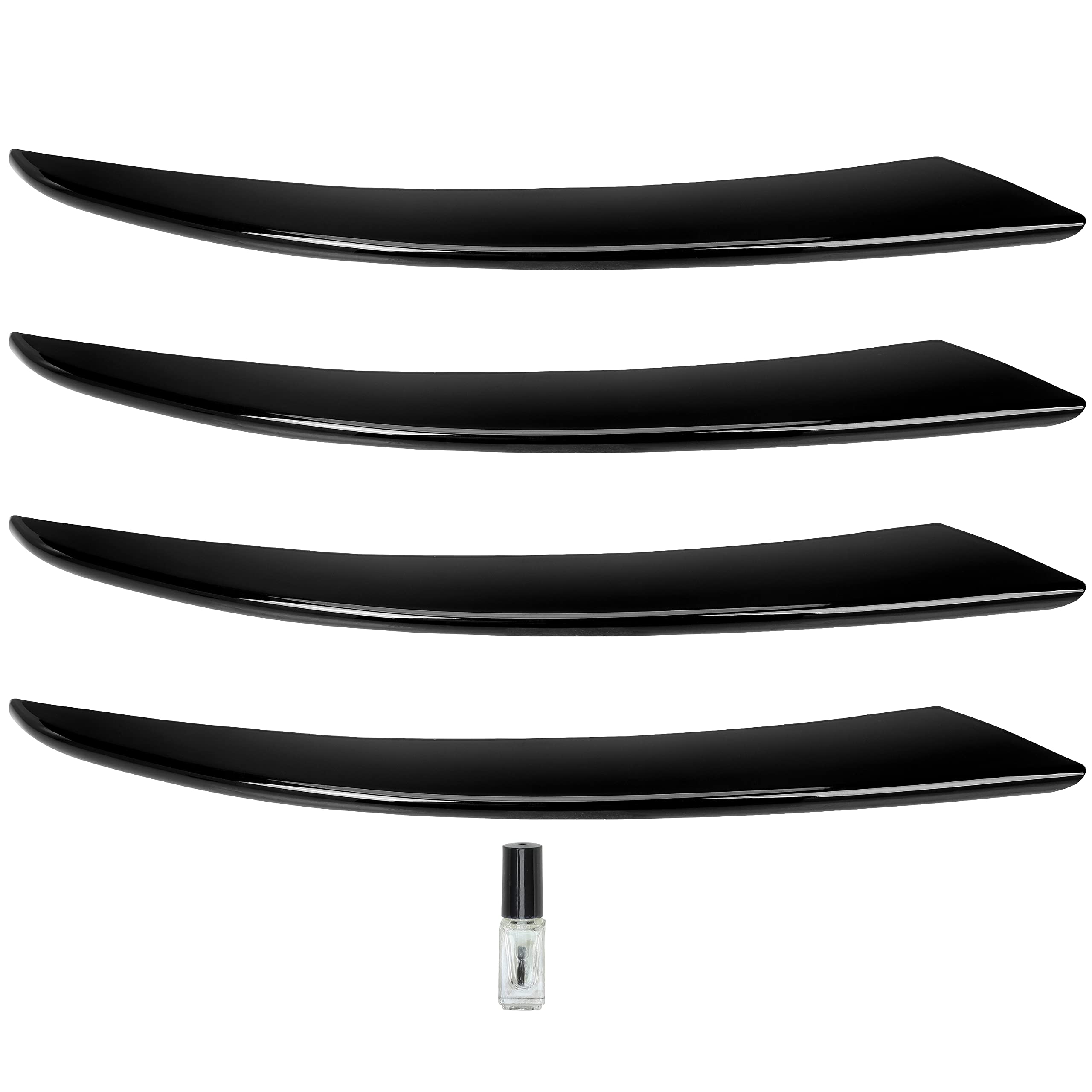 HECASA Black Fog Light Grill Air Vent Cover Trim Strips for 2014-2021 Mercedes-Benz C Class W205 C200L C180L - Front Bumper Plastic Decorative Grille Accessory (Perfect for Car Customization & Style Upgrade)