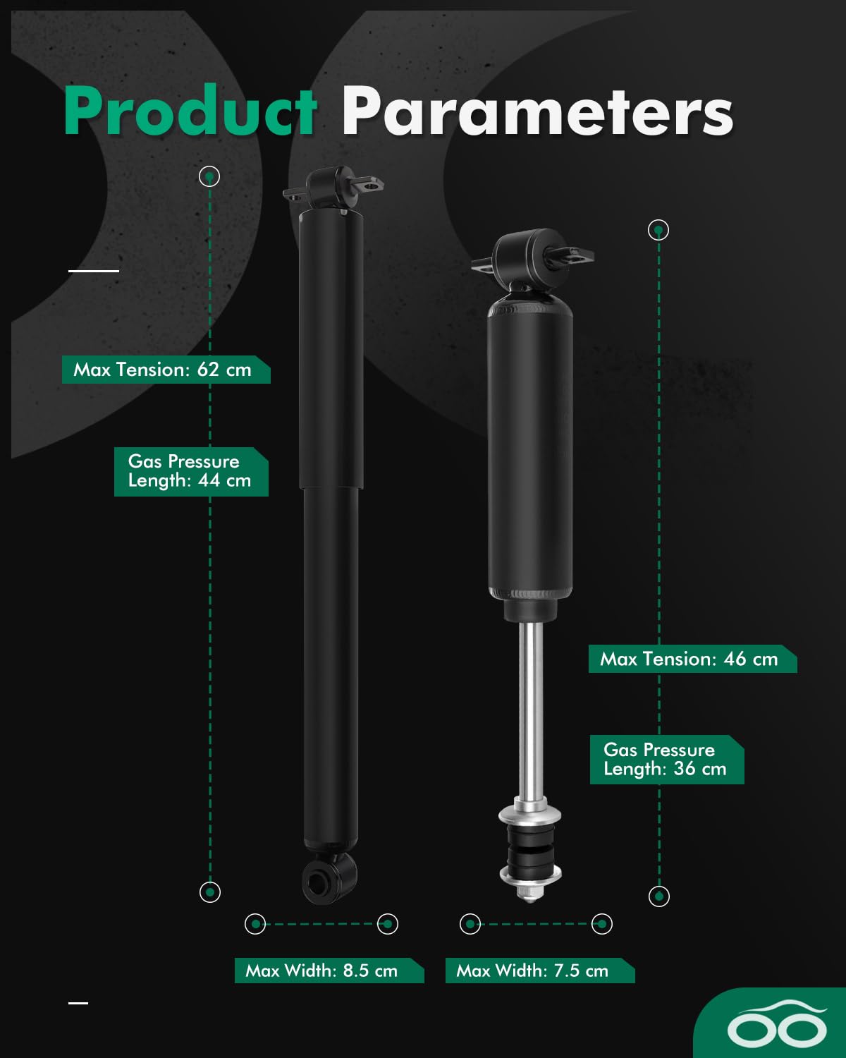 SCITOO Complete Front Struts and Rear Shock Absorbers Kit - Compatible with 1992-1999 Chevy C1500/C2500 Suburban, 1996-2002 Chevy Express 1500, 1992-1999 GMC C1500/C2500 Suburban - Smooth Ride for Trucks & SUVs on Rough Roads
