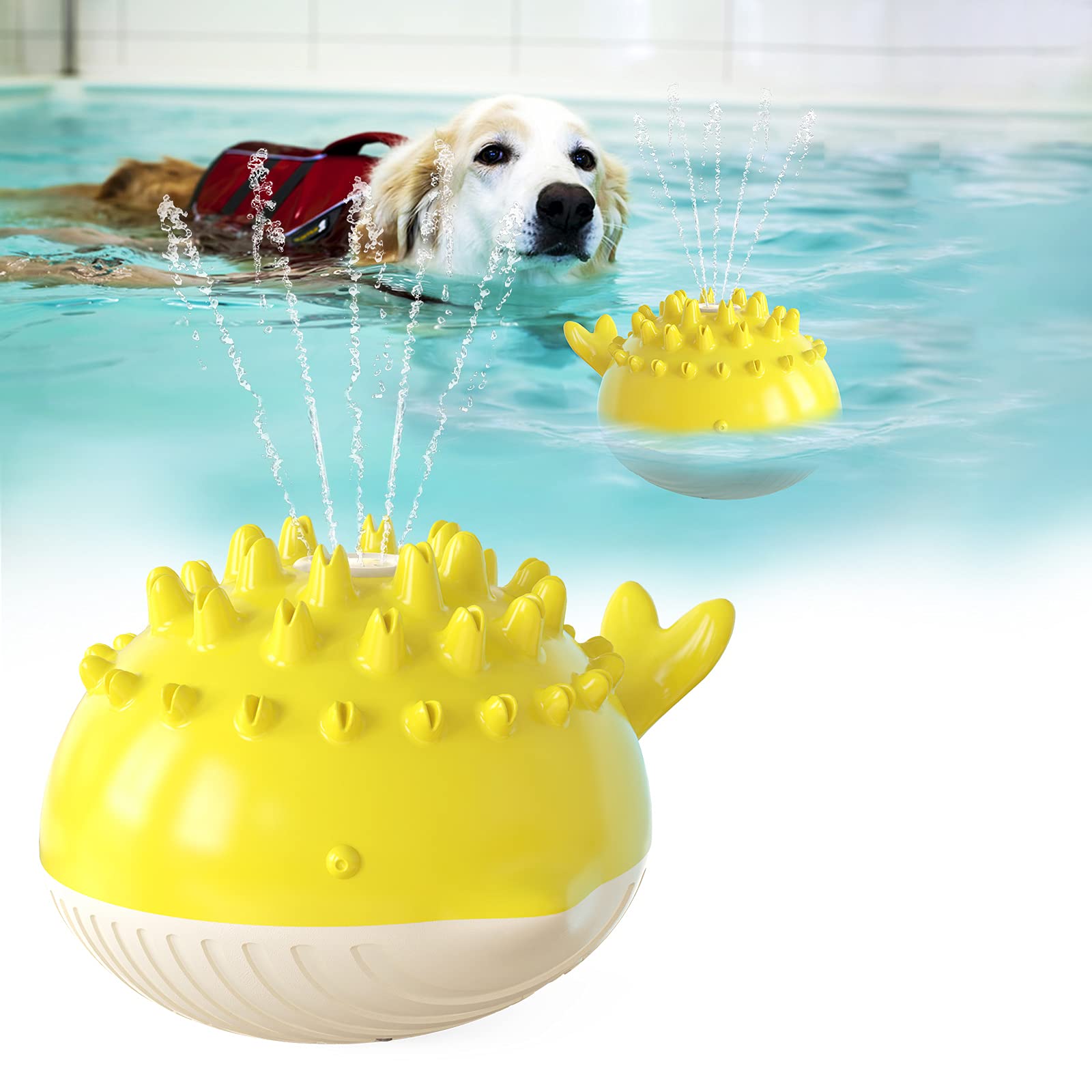 Electric Dog Pool Toy - Anxiety Relief Chew & Teeth Cleaner for Summer Fun