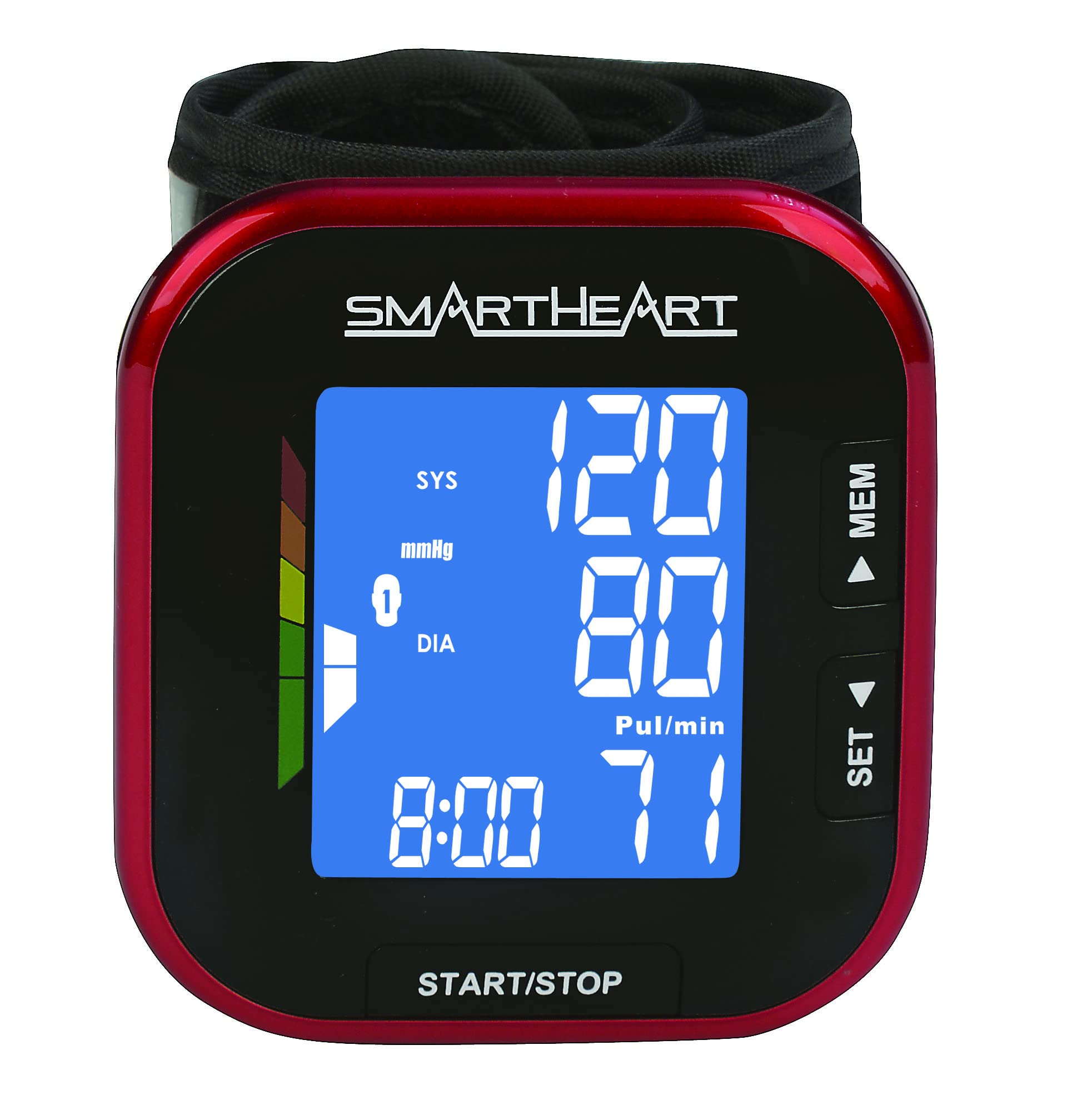 SmartHeart Digital Blood Pressure Monitor for Adults - Wrist Cuff with Advanced Inflation Technology, 2-User Memory Storage - Perfect for Home Use & Health Monitoring