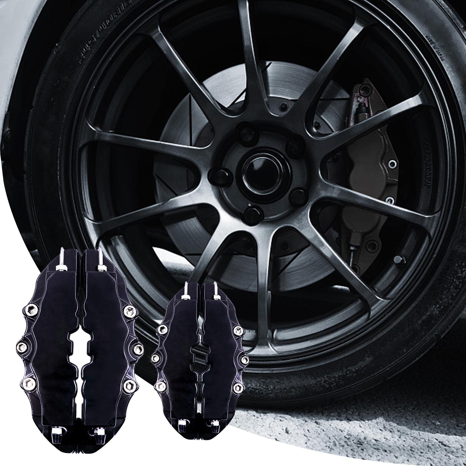 High-Performance Red Brake Caliper Covers - Universal Front & Rear Disc Brake Protectors for Cars, Trucks & SUVs | Enhance Style & Protection for Daily Driving, Racing & Show Cars