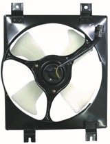 GO-PARTS - A/C Condenser and Cooling Fan Assembly Compatible with 1997-2004 Mitsubishi Diamante | Replacement Part MR921523 | Perfect for Summer AC Repair & Vehicle Maintenance