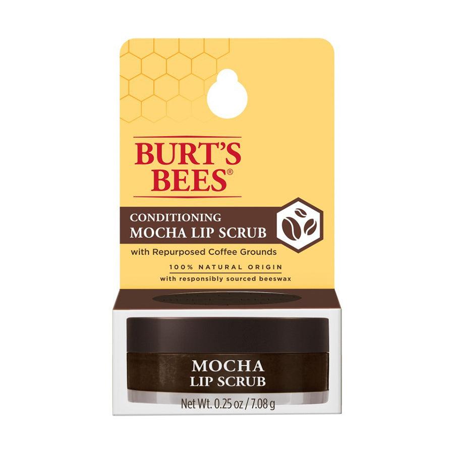 Burt's Bees Lip Scrub Exfoliator - Mocha Flavor, 0.25oz (7.08g) - Natural Conditioning Lip Treatment for Soft, Smooth Lips - Perfect for Dry Lips & Pre-Lipstick Prep