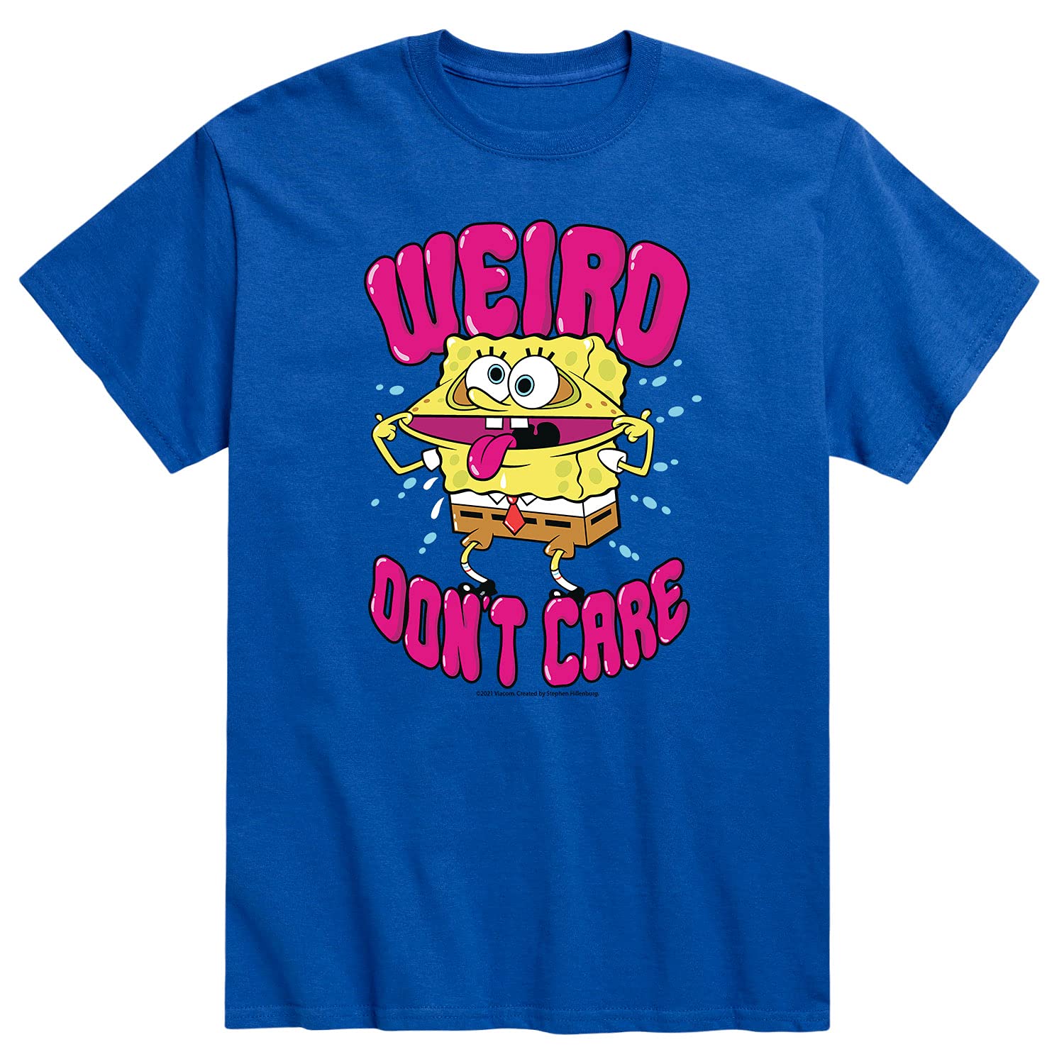 HYBRID APPAREL Spongebob Squarepants Weird Graphic T-Shirt for Men - Funny Cartoon Tee - Casual Summer Cotton Shirt - Perfect for Beach, Parties & Everyday Wear
