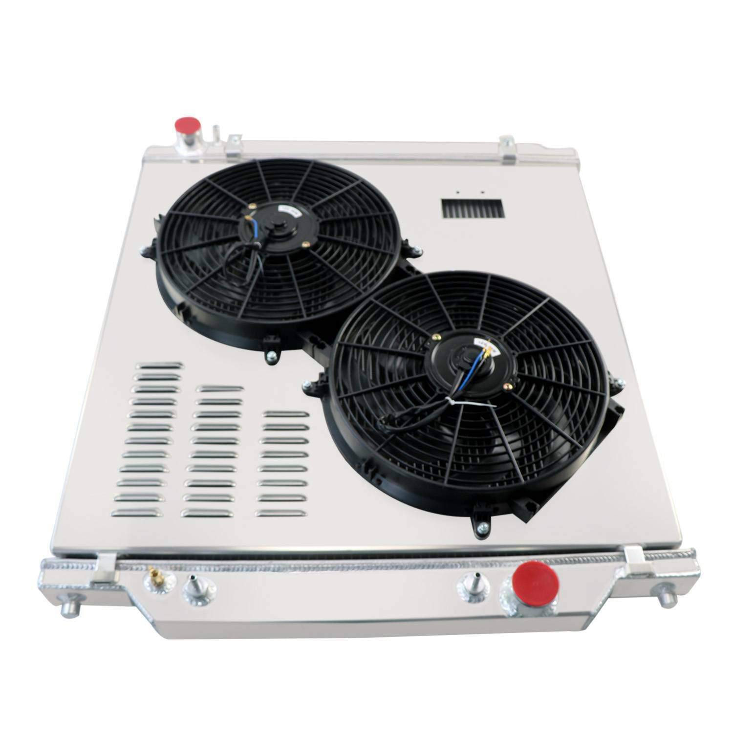 2003-2007 Ford F250 F350 F450 Super Duty Excursion 6.0L V8 Powerstroke Turbo Diesel Engine Aluminum Radiator with Shroud & Fan - Heavy Duty Cooling for Towing, Off-Road & Extreme Weather Conditions