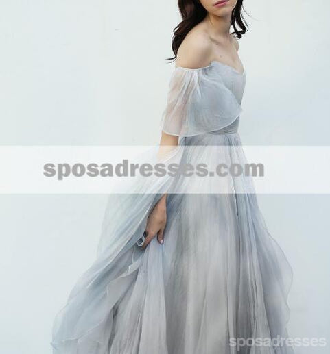 Elegant Off Shoulder Scoop Neck A-Line Chiffon Long Evening Prom Dress for Women - Perfect for Formal Events, Weddings & Special Occasions