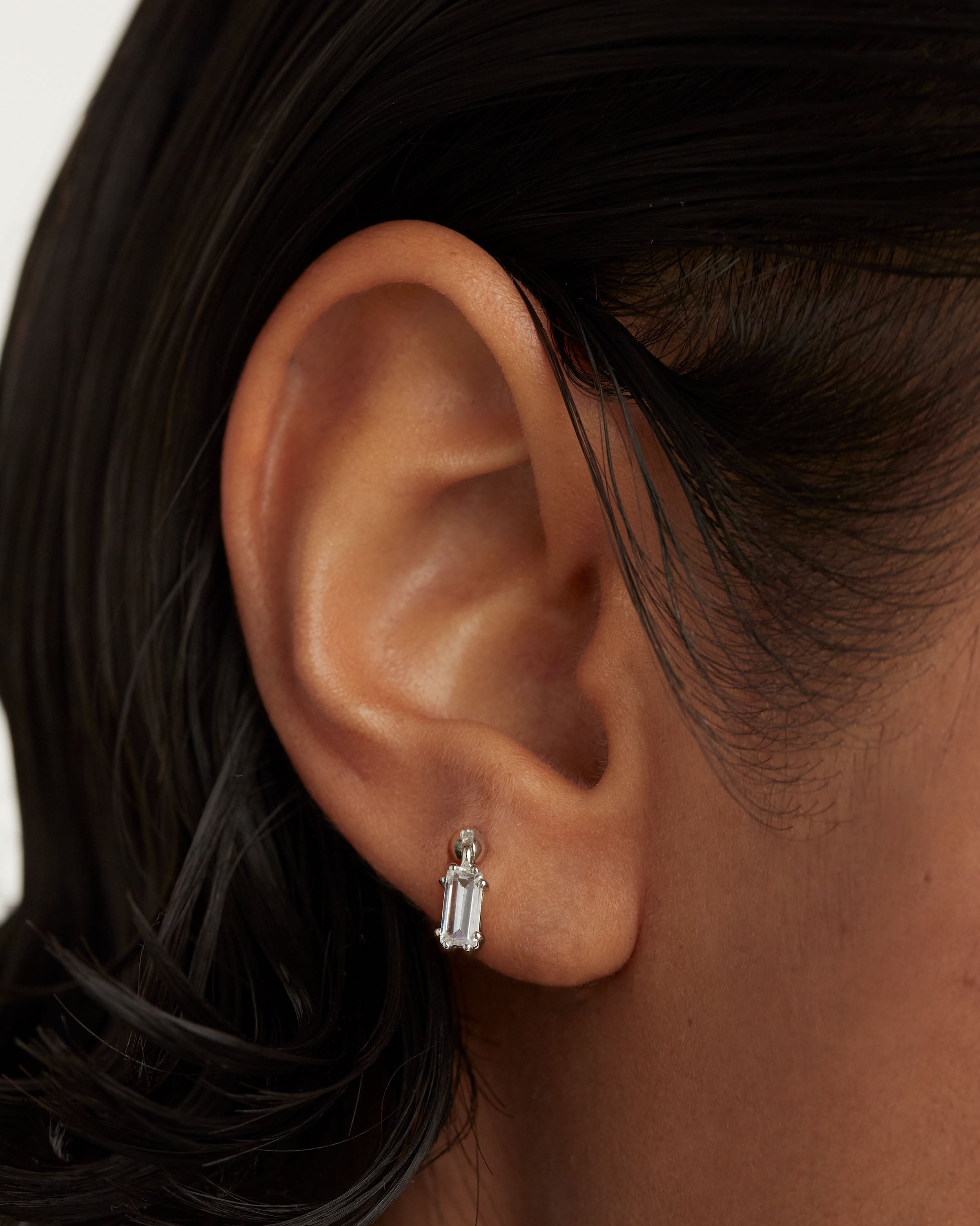 Elegant Silver Ali Single Earring for Women - Perfect for Parties, Weddings & Everyday Wear