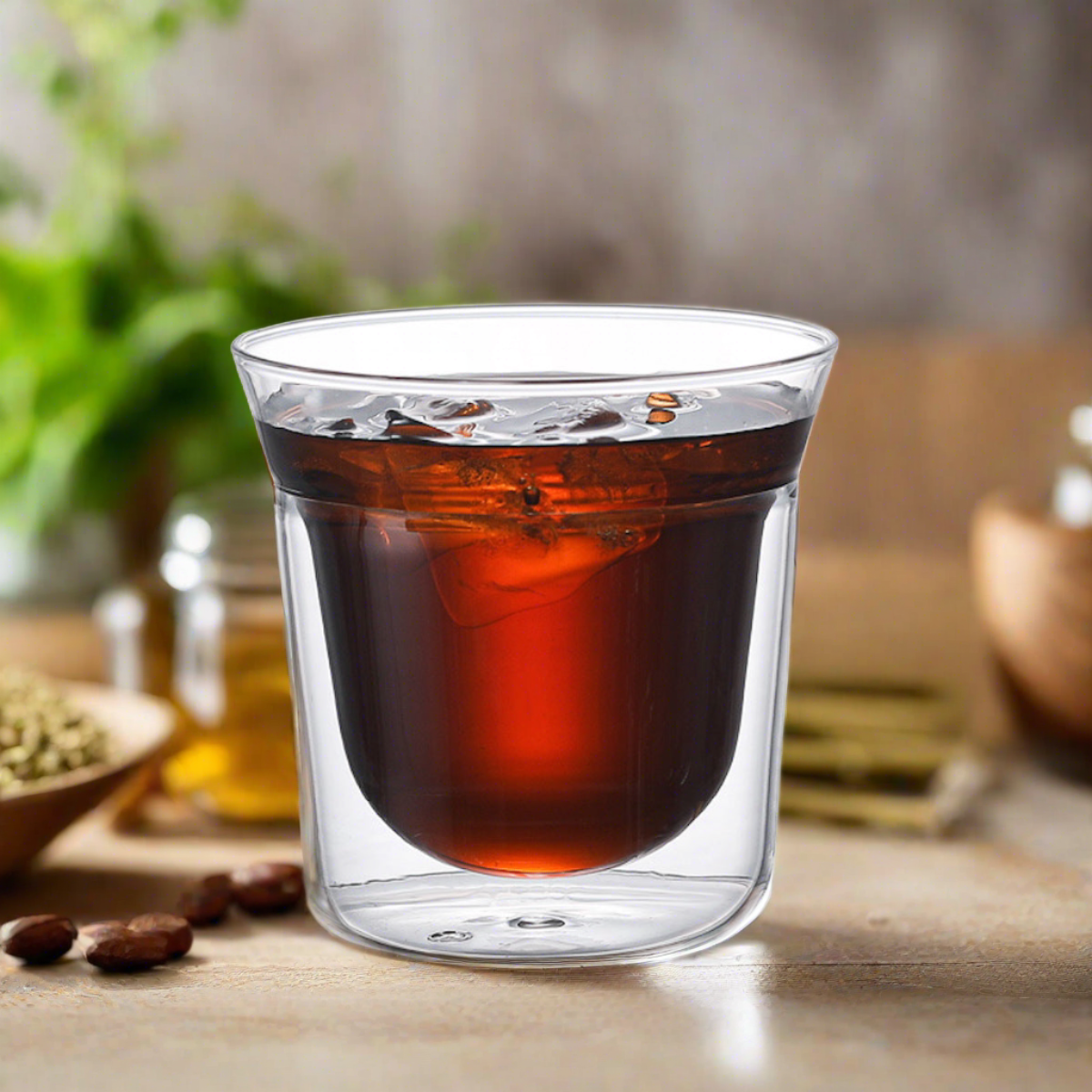 I.XXI Art of Coffee Floating U Bottom Glass - 180ml Clear Glass Mug for Espresso, Latte & Cappuccino - Perfect for Home, Office & Coffee Shops
