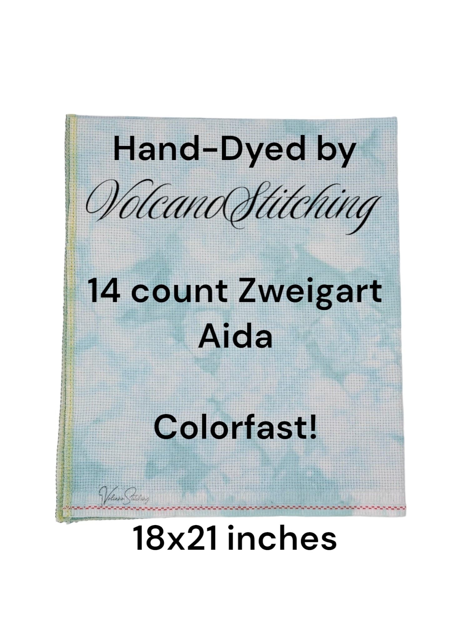 Lowery Beryl Teal Cross Stitch Floor Stand with 14ct Hand-Dyed Aida Fabric - Premium Needlework Stand for Embroidery & Cross Stitch Projects | Perfect for Home Crafting, Gift Making & Relaxation