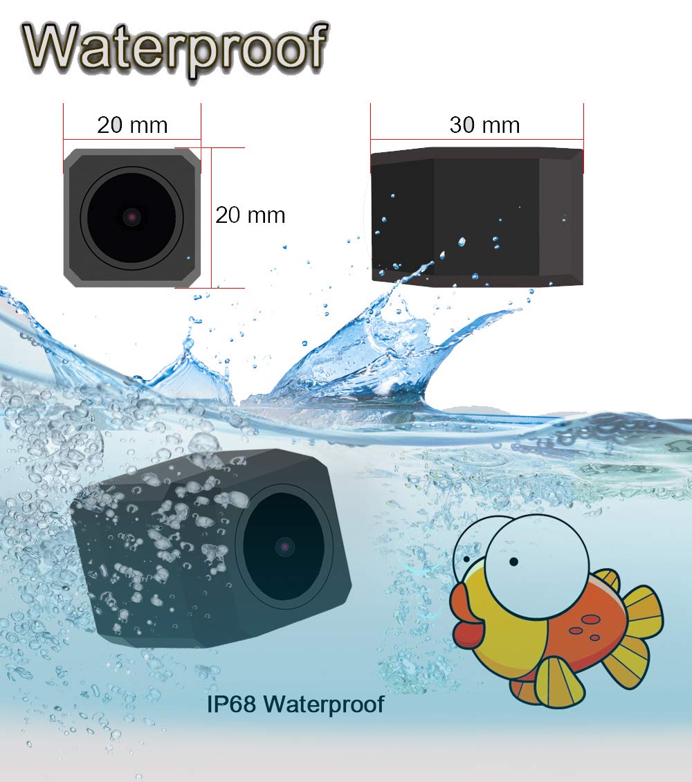 Full HD Waterproof & Shockproof Reversing Backup Camera for Mercedes Benz Smart City-Coupe/Smart Fortwo/Smart ED/Smart ForJeremy - Night Vision, Wide Angle Rear View Parking Camera for Safe Driving & Easy Parking