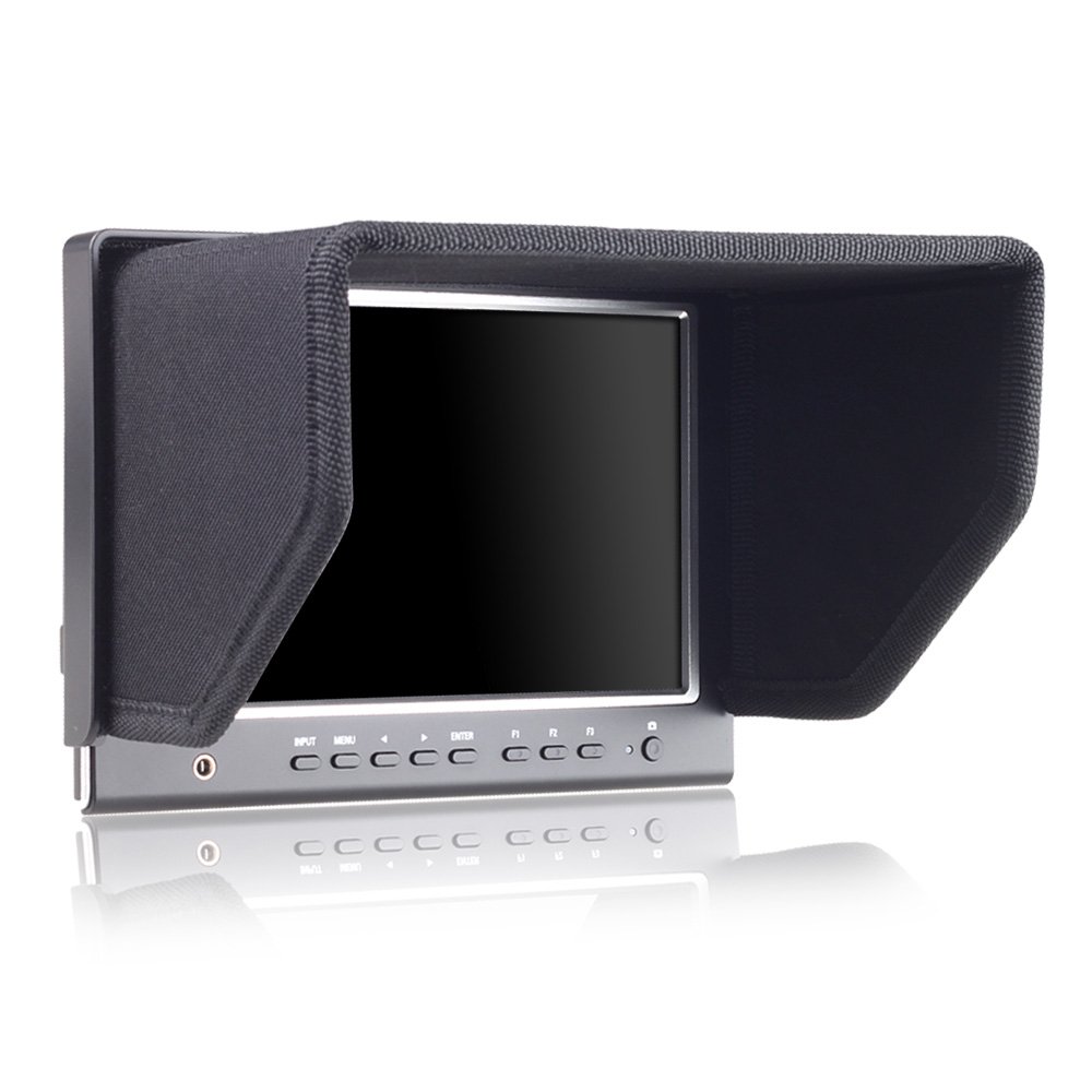Lilliput 7 Inch 16:9 LED Field Monitor for DSLR Cameras with HDMI Output, Composite Video & Collapsible Sun Hood - Perfect for FPV Drones, Photography & Videography
