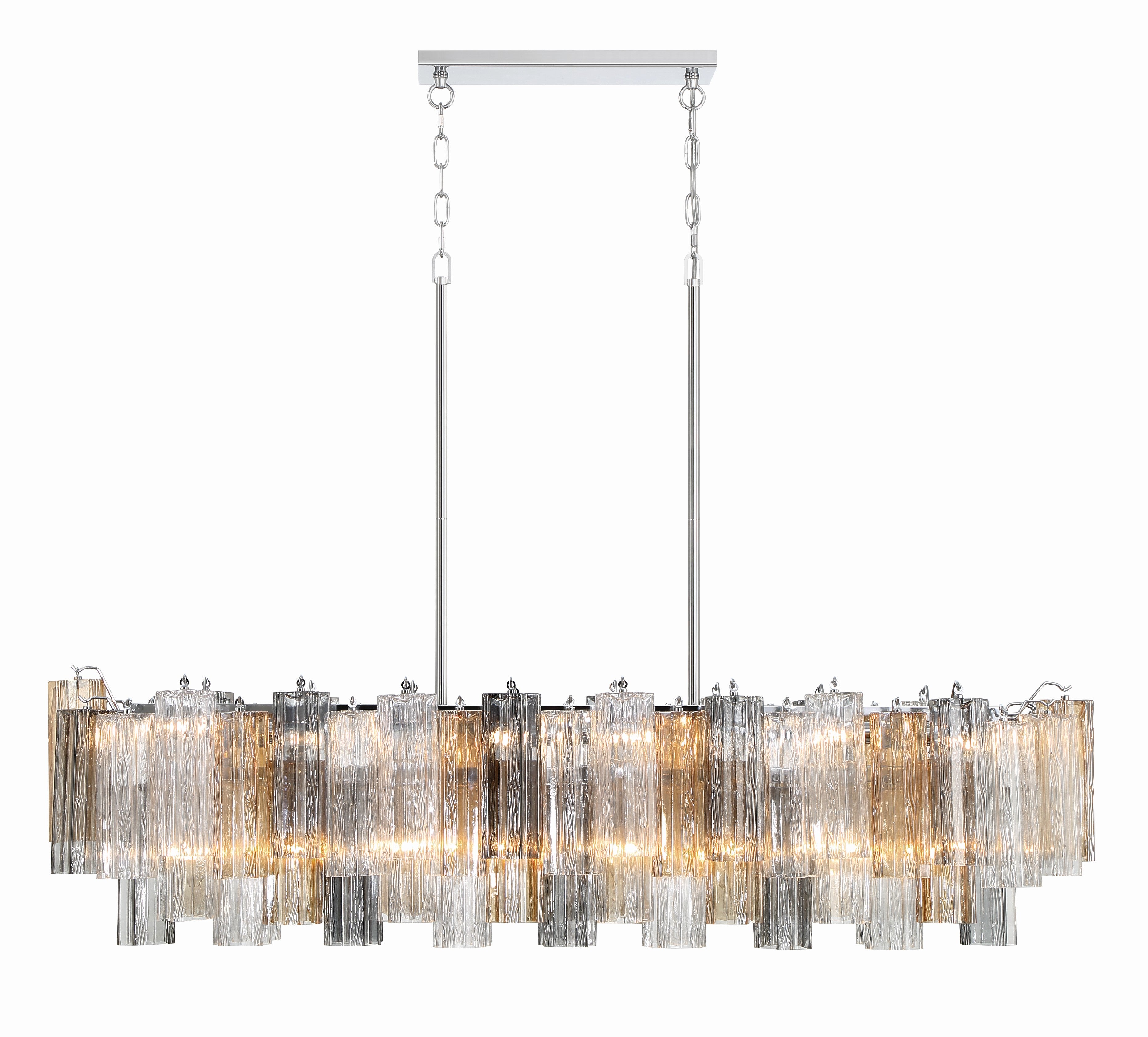 Modern Tronchi Linear Chandelier - Sleek LED Pendant Lighting Fixture for Dining Room, Kitchen Island & Contemporary Home Decor | Energy Efficient & Dimmable