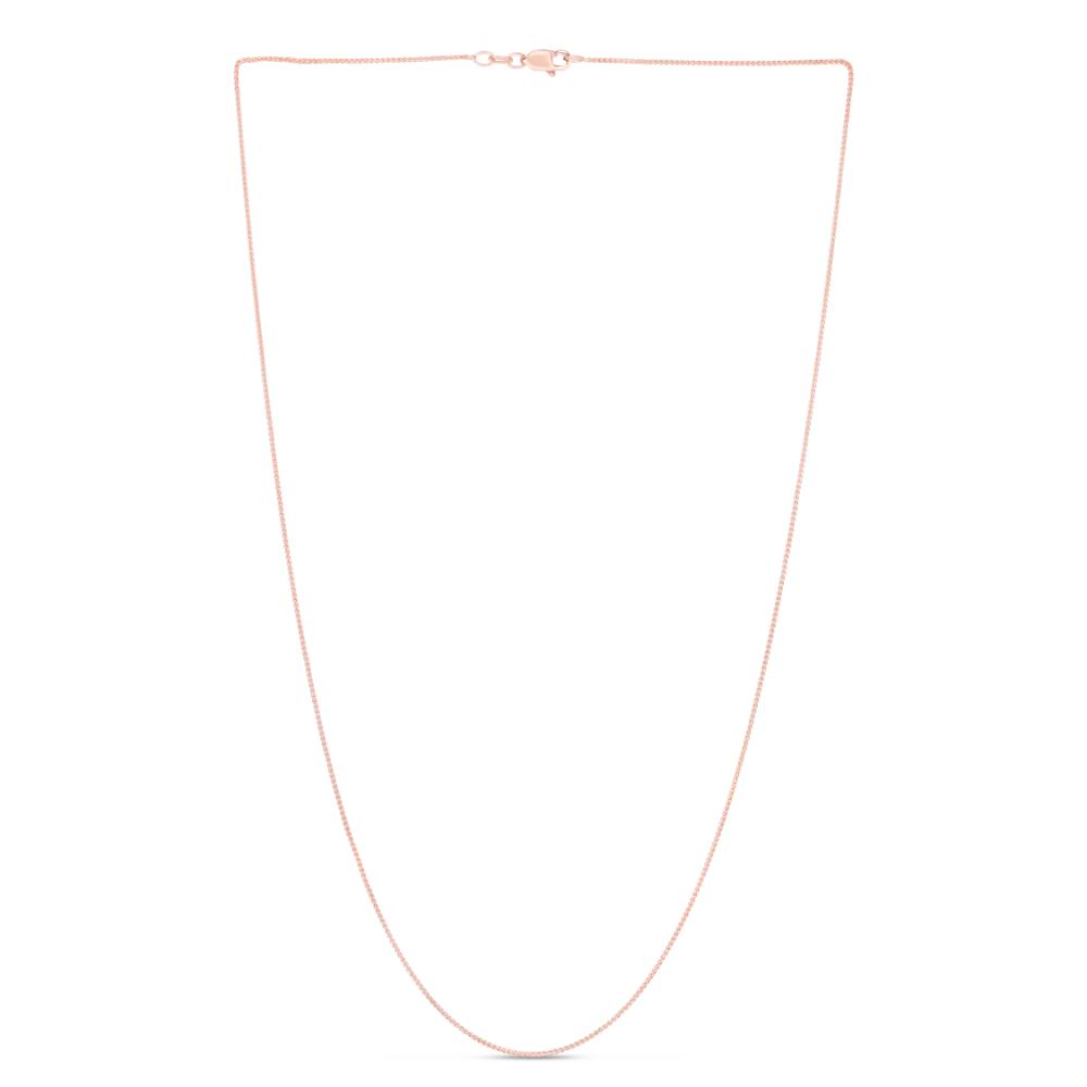 14K Gold 0.6mm Round Wheat Chain Necklace for Women - Dainty Layering Jewelry for Everyday Wear, Gift Giving & Special Occasions