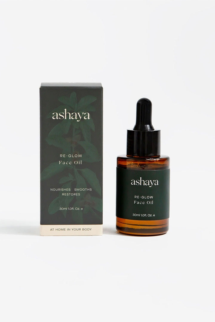 Ashaya Re Glow Face Oil - Organic Anti-Aging Facial Oil with Vitamin C & Hyaluronic Acid | Hydrating & Brightening for Glowing Skin | Day & Night Skincare Routine | Perfect for Dry, Dull & Mature Skin Types