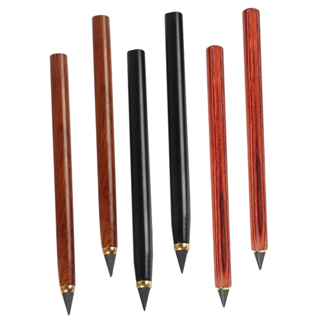 BCOATH 6-Pack Eternal Everlasting Inkless Pencils - Reusable Metal Sketch Drawing Pencils for Artists, Engraved Fun Gift - Perfect for Sketching, Doodling, and Creative Writing