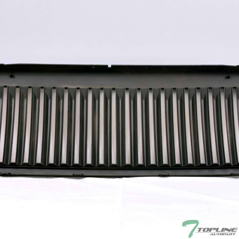 **1999-2004 Ford F250 F350 F450 F550 Super Duty & 2000-2004 Excursion Glossy Black Vertical Front Bumper Grille - Heavy Duty Replacement for Off-Road & Towing**