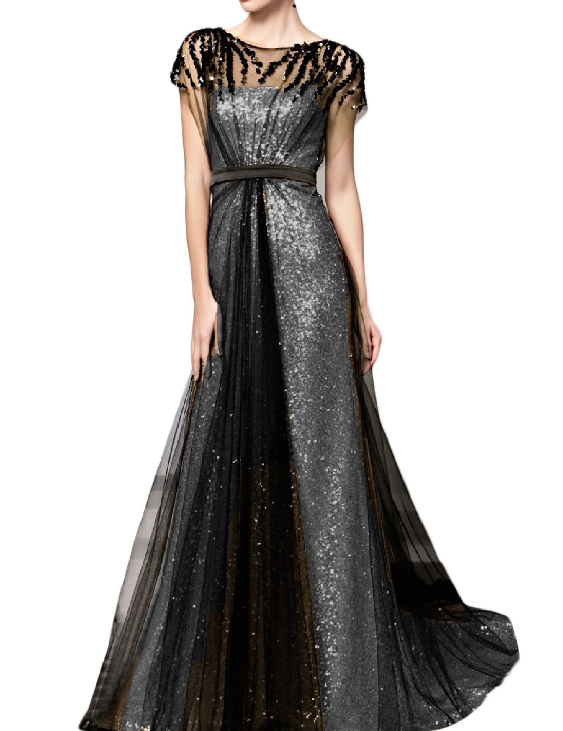 Elegant Women's Sequins Long Sleeve Formal Prom Dresses 2022 | Evening Party Ball Gown for Homecoming, Wedding, Gala & Special Occasions