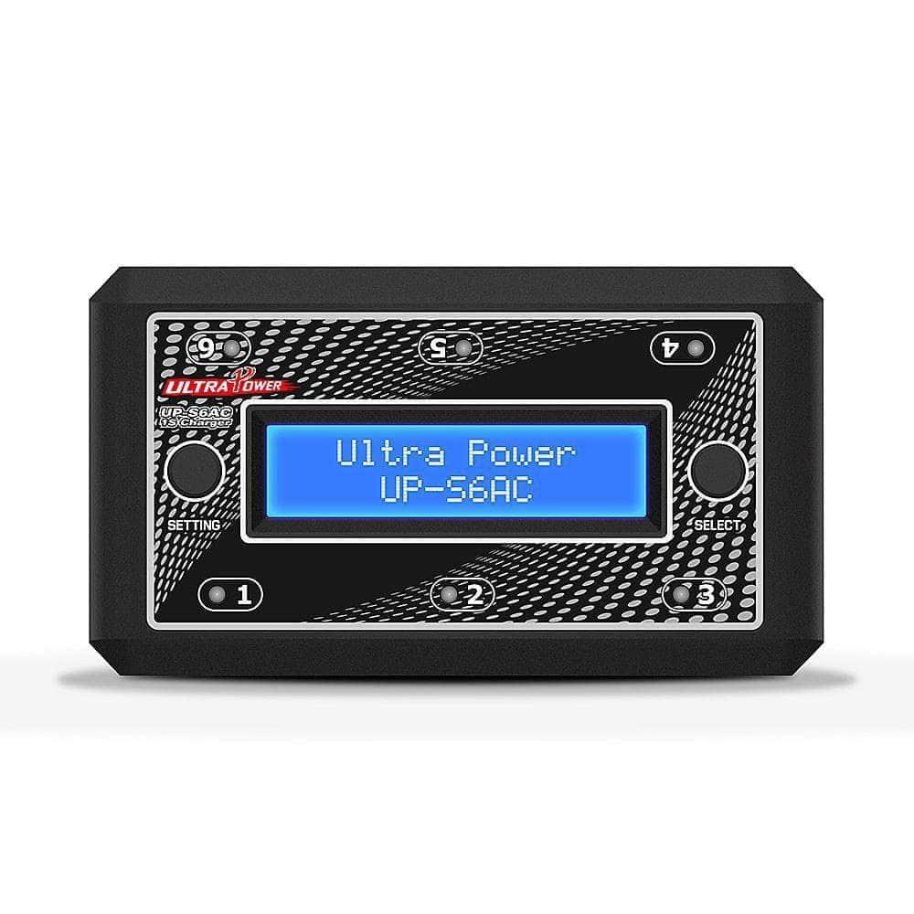UltraPower UP S6AC 4.35W 1A 6-Channel LiPo/LiHV Whoop Battery Charger - AC/DC Power for Tiny Whoop Drones (No Cables Included) | Perfect for FPV Racing and Drone Enthusiasts