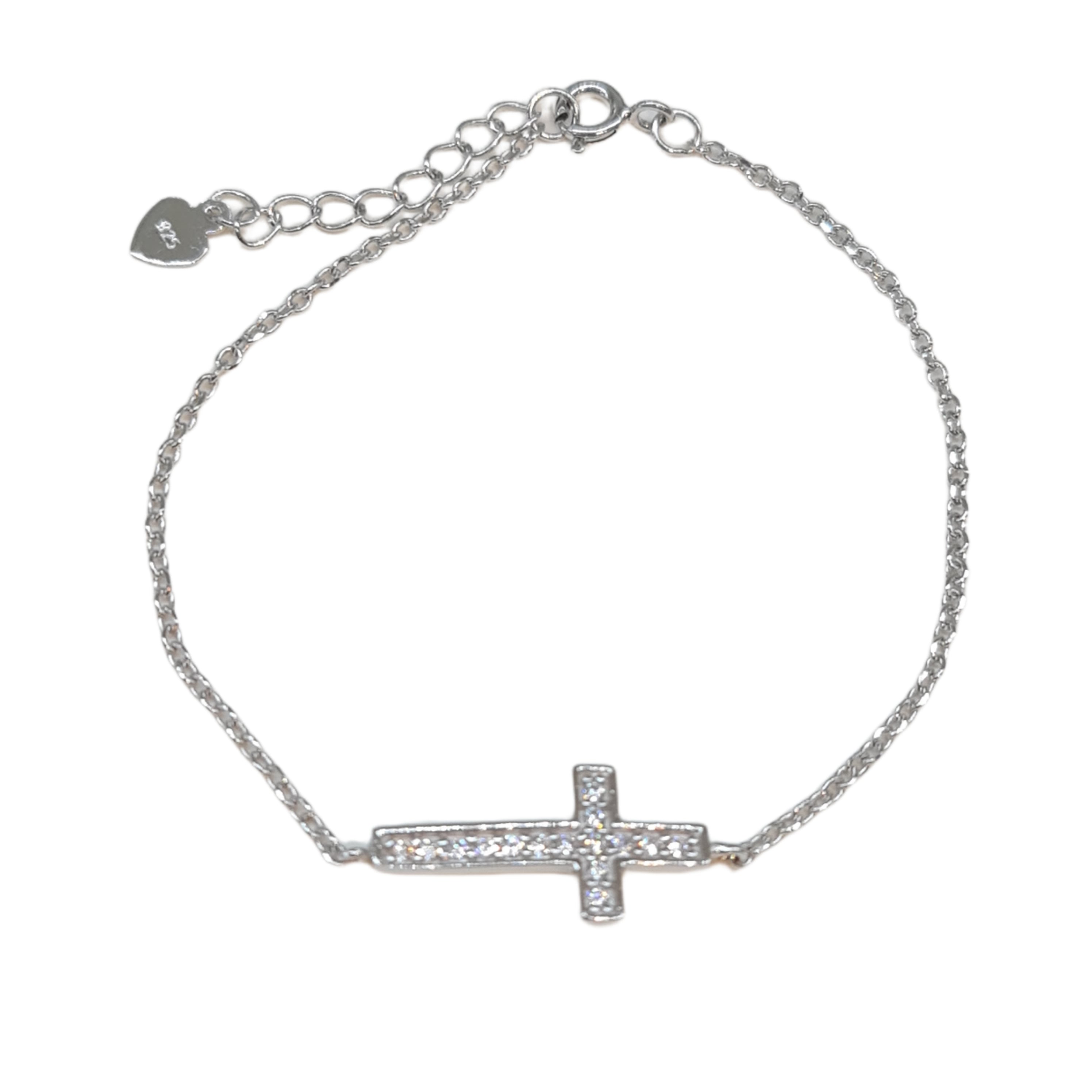 Aphrodite Silver Cross Bracelet for Women - Elegant Religious Jewelry Gift for Christmas, Baptism & Everyday Wear