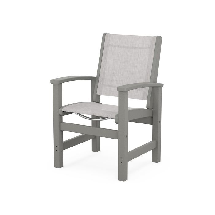 POLYWOOD Coastal Dining Chair - Weather-Resistant Outdoor Furniture, All-Weather Adirondack Chair for Patio, Deck, Garden & Poolside - Perfect for Backyard, Beach House & Waterfront Dining