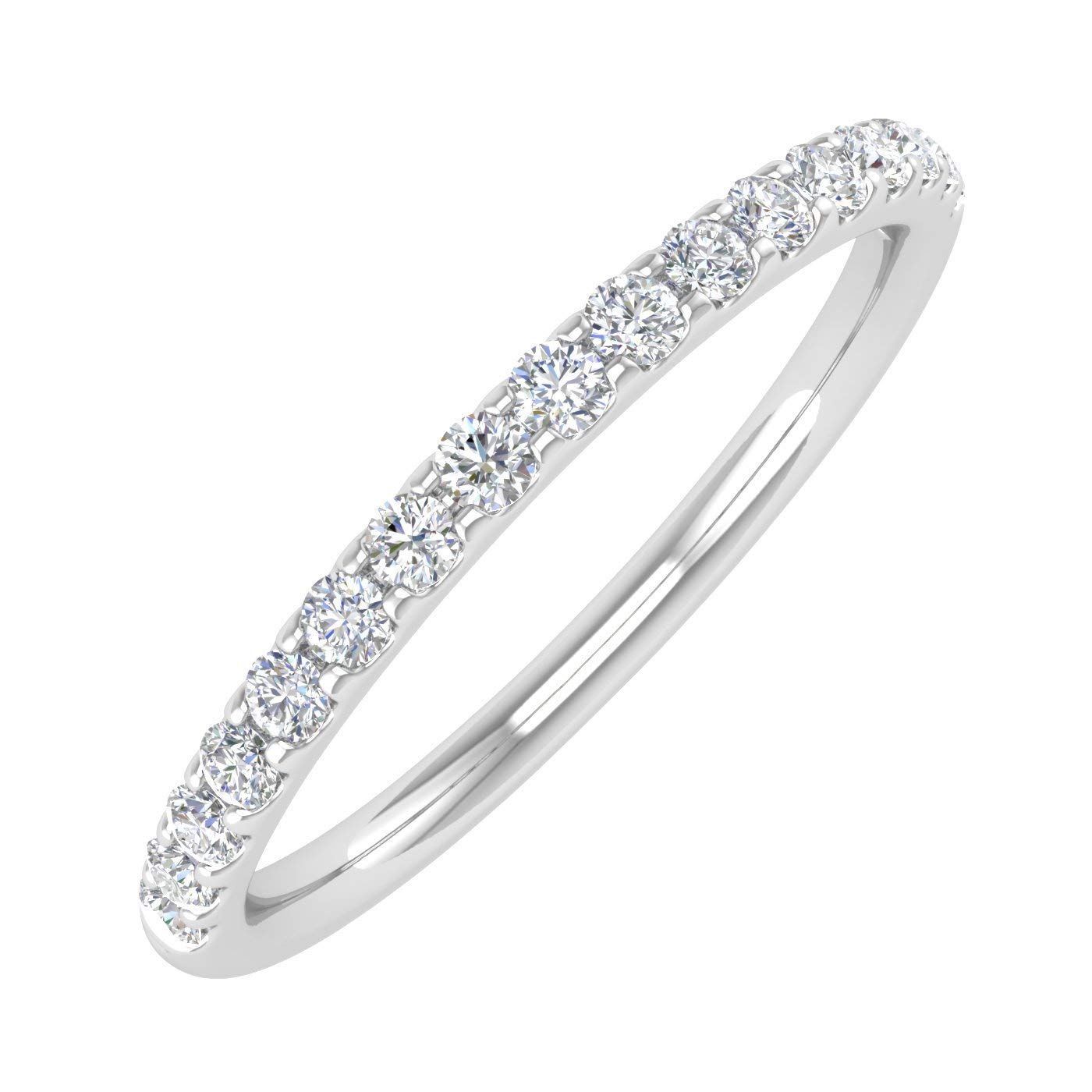 1/4 Carat Round Diamond Wedding Band Ring for Women - 10K Gold Engagement Ring, Anniversary Gift for Her - Perfect for Bridal, Proposals & Special Occasions