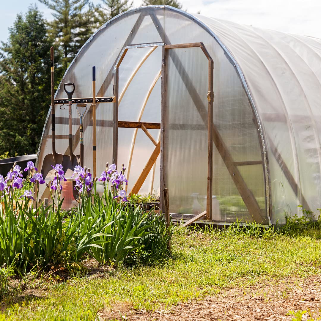 Farm Plastic Supply - 25 Pack Steel 6.5 ft Spring Wire & Lock Channel Bundle for Greenhouse Plastic Film or Shade Cloth - Durable U-Channel Track for Polyethylene Covering - Perfect for Greenhouse, Hoop House, and Garden Bed Protection
