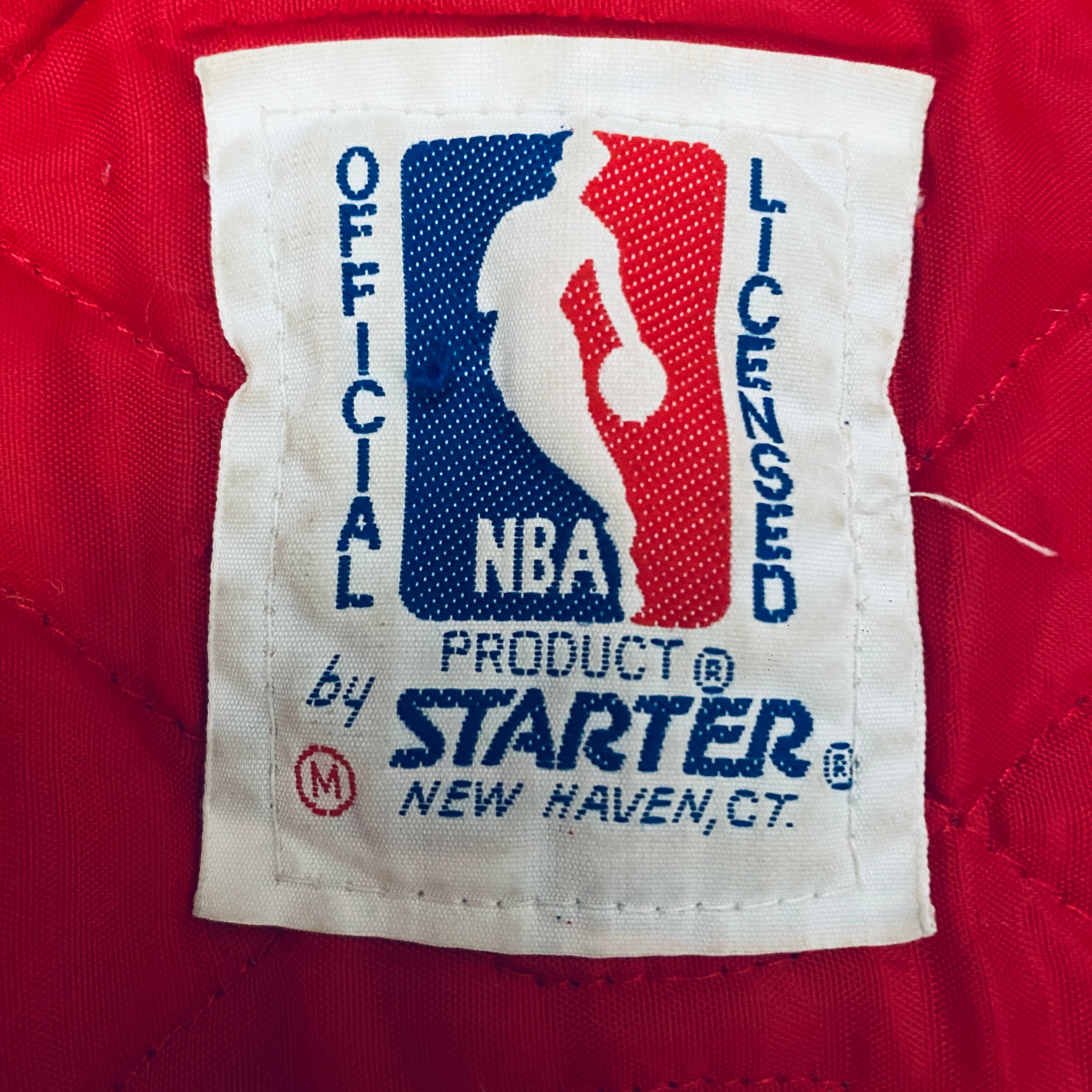 Chicago Bulls 1980s Satin Stitched Spellout Starter Bomber Jacket - Men's Vintage NBA Jacket for Basketball Fans & Streetwear Fashion