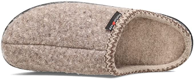 HAFLINGER AT Natural Wool Slippers for Men and Women - Cozy Indoor & Outdoor House Shoes for Comfort and Warmth