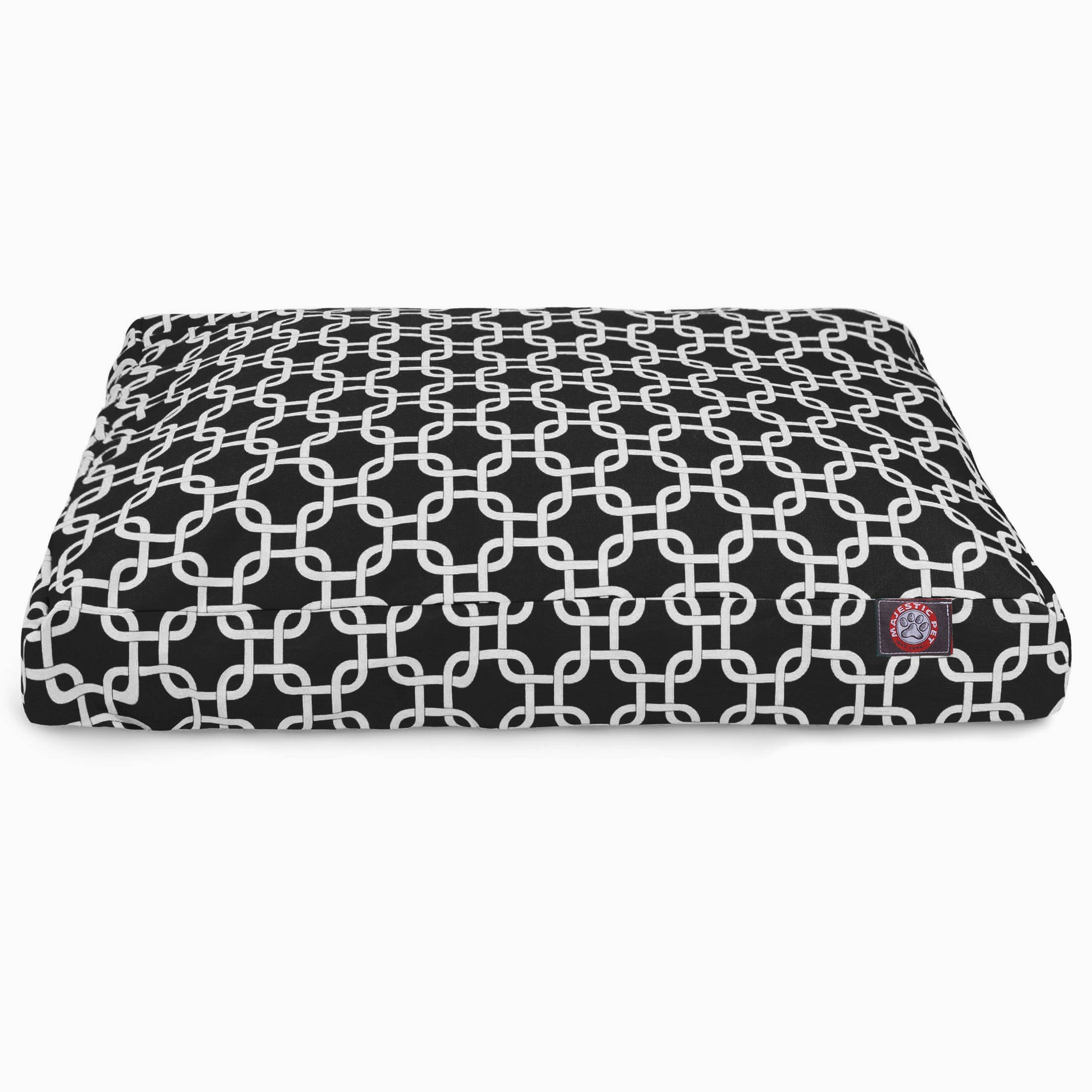 Extra Large Rectangle Dog Bed for Indoor & Outdoor Use - Black | Removable & Washable Cover by Majestic Pet Products | Perfect for Large Breed Dogs, Kennels & Pet Homes