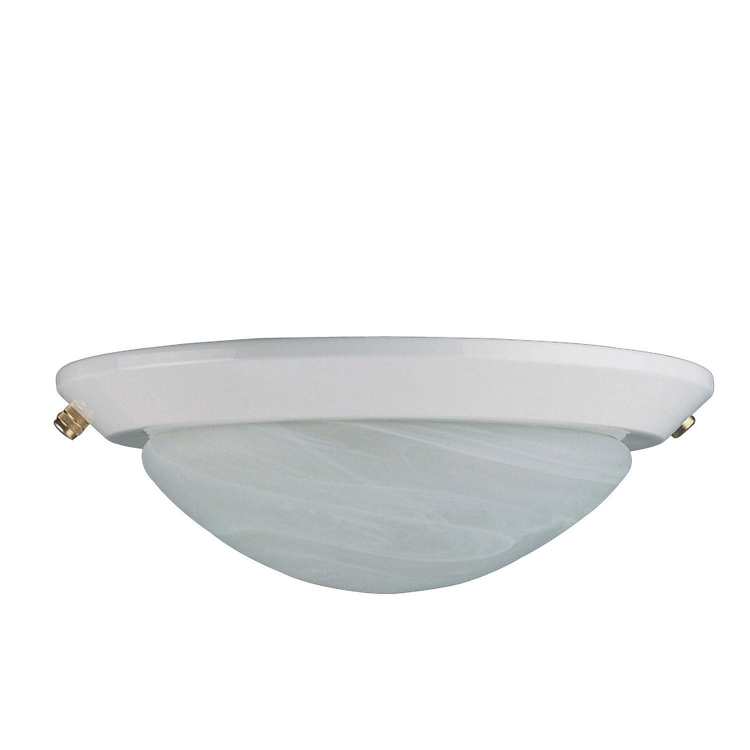 Concord Fans 2-Light White Finish Low Profile Ceiling Fan Light Kit - Perfect for Bedroom, Living Room & Office Lighting