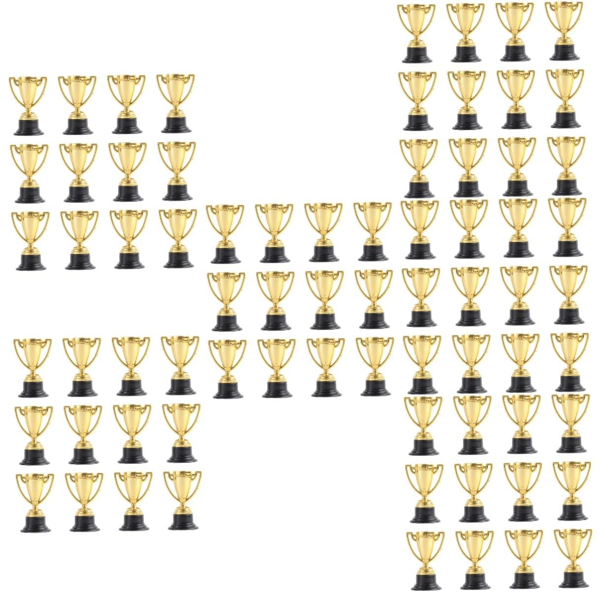 Happyyami Small Mini Trophy Toys for Kids - Plastic Award Trophies for Children's Party, Celebration & Rewards - Perfect for Classroom Prizes, Sports Awards & Birthday Party Favors