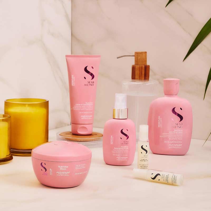 Alfaparf Semi Di Lino Moisture Nutritive Low Shampoo for Dry Hair - Hydrating & Nourishing Formula for Damaged Hair | Perfect for Daily Use & Salon-Quality Results at Home