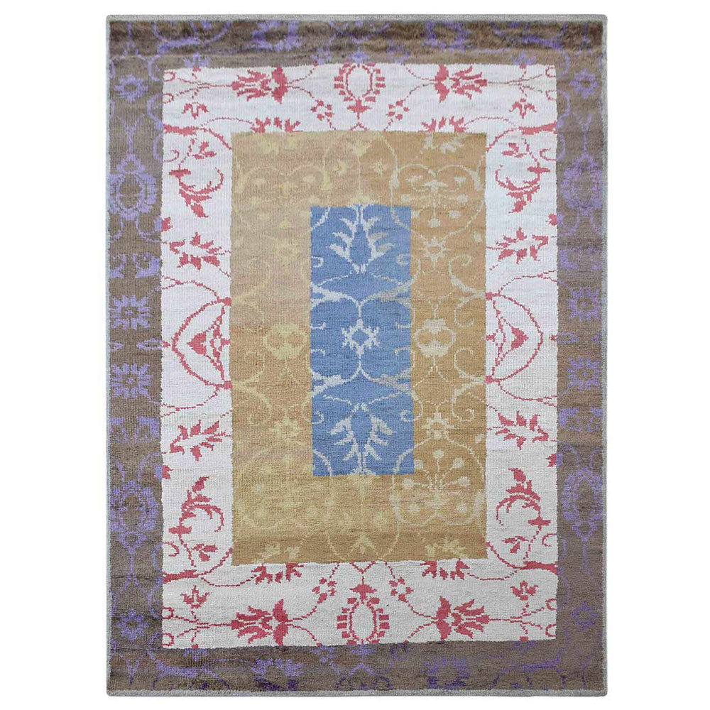 Hand Knotted Hypnotic Area Rug - Boho Chic Home Decor for Living Room, Bedroom & Office