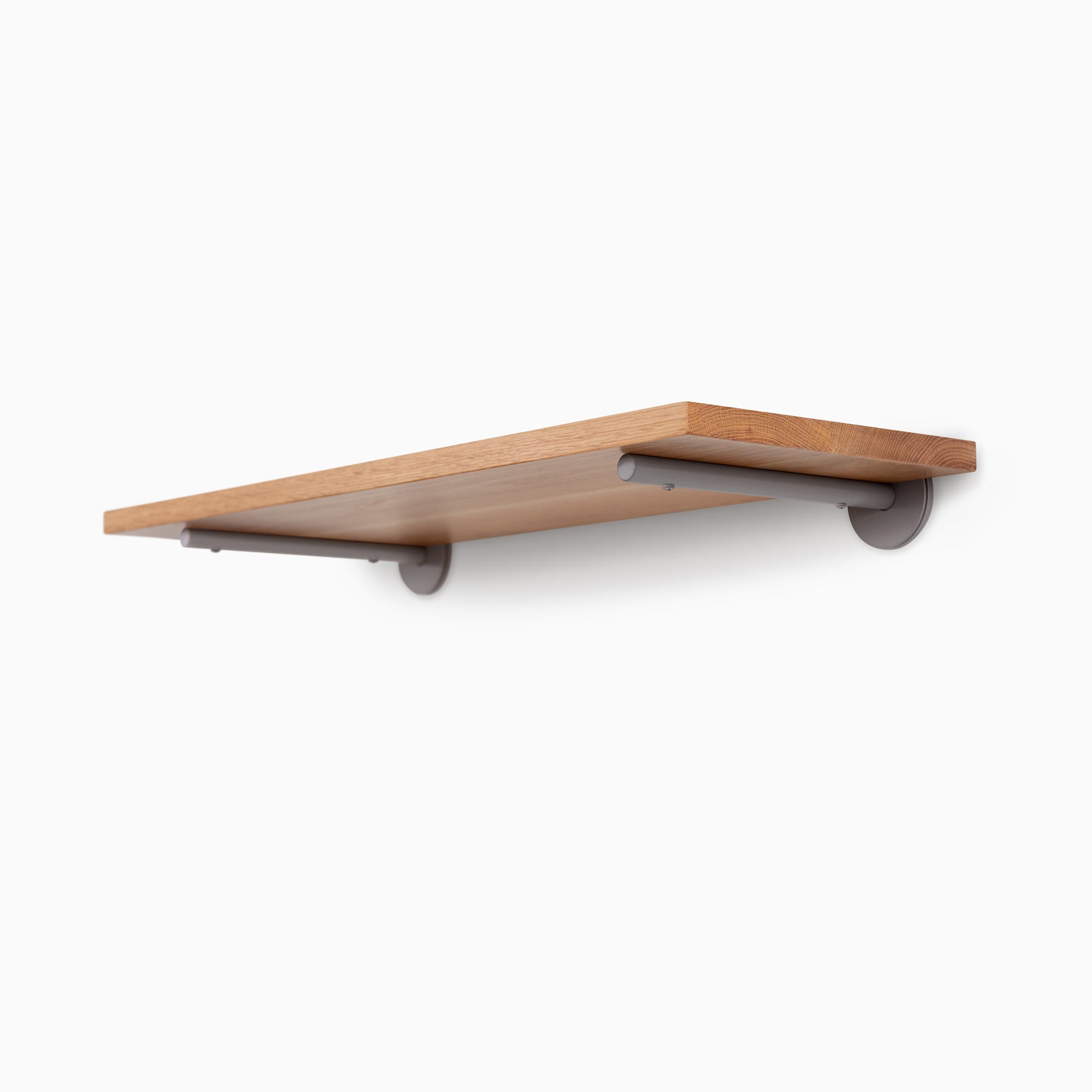 Roderick White Oak Wall Shelf - Rustic Floating Shelf for Living Room, Bedroom, Bathroom - Handmade Solid Wood Storage Shelf for Home Decor