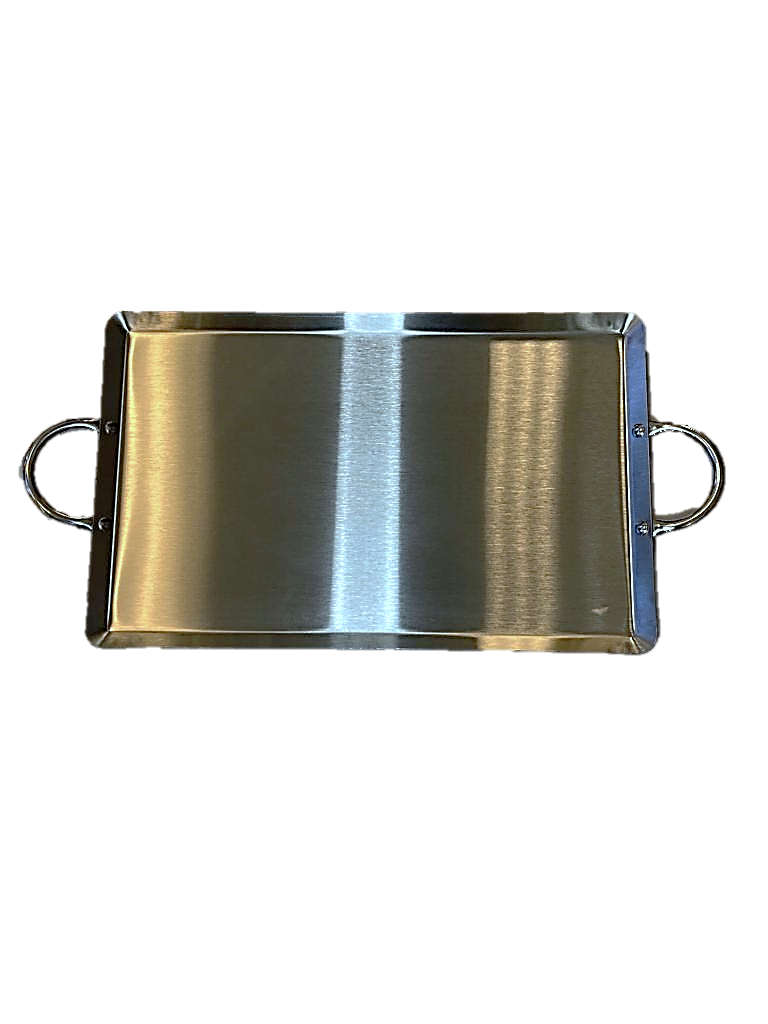 Stainless Steel 23x13 Inch (58x33cm) Rectangular Griddle/Comal - Professional Cooking Surface for Pancakes, Quesadillas & Fajitas - Perfect for Home Kitchens & Outdoor BBQ