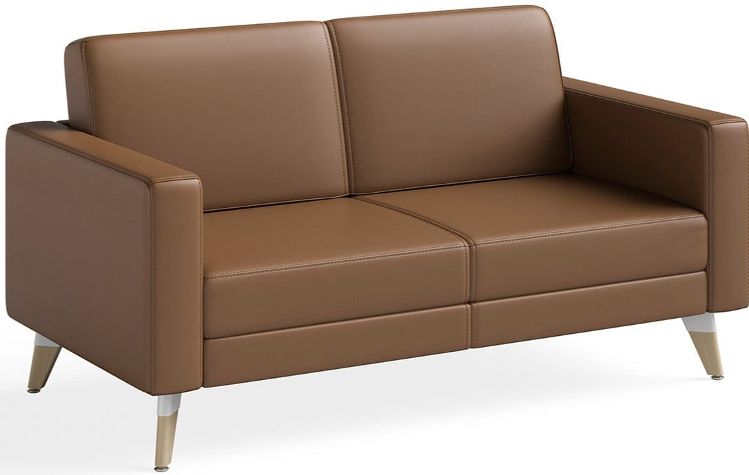 Safco Resi Lounge Settee with Legs Included [1731RESFEET4PK] - Modern Office & Home Waiting Room Seating Solution