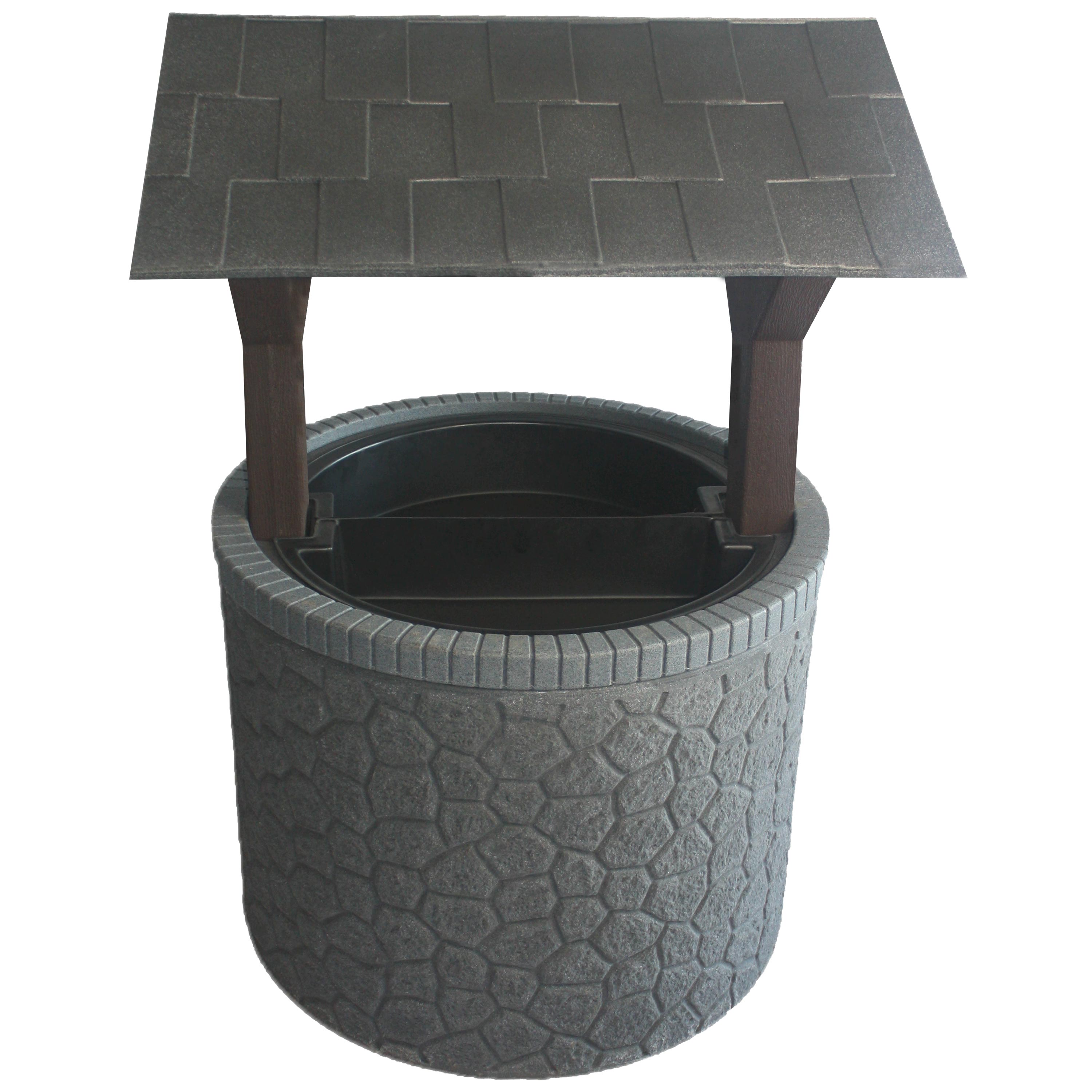 Durable Wishing Well Planter Cover with Base and Roof - Decorative Garden Tank Top for Septic System - Perfect for Outdoor Landscaping, Yard Decor, and Garden Accents