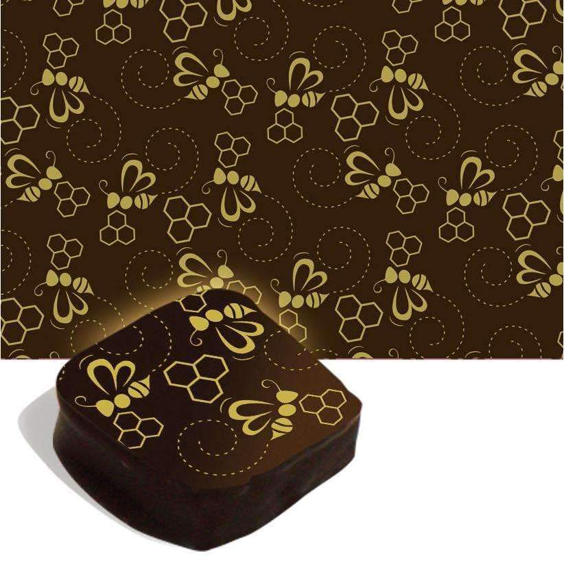 Bee and Honey Transfer Sheet - Edible Cake Decorations for Baking, DIY Desserts & Party Treats - Perfect for Birthday Cakes, Cupcakes, and Wedding Cakes