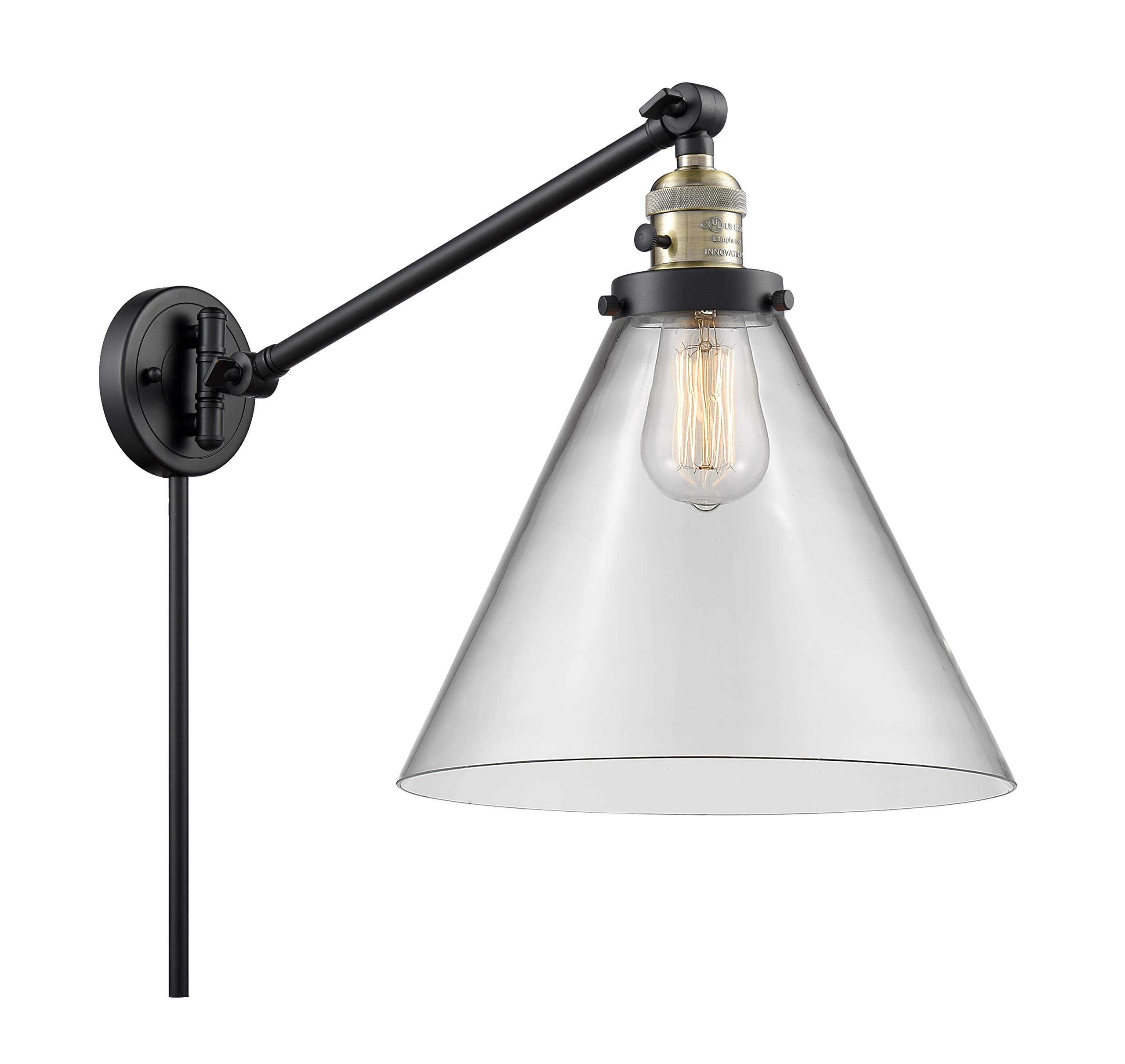 Franklin Restoration Collection LED Swing Arm Lamp - Adjustable Desk Light for Reading, Office & Bedroom - Energy Efficient 237-BAB-G42-L-LED Task Lighting