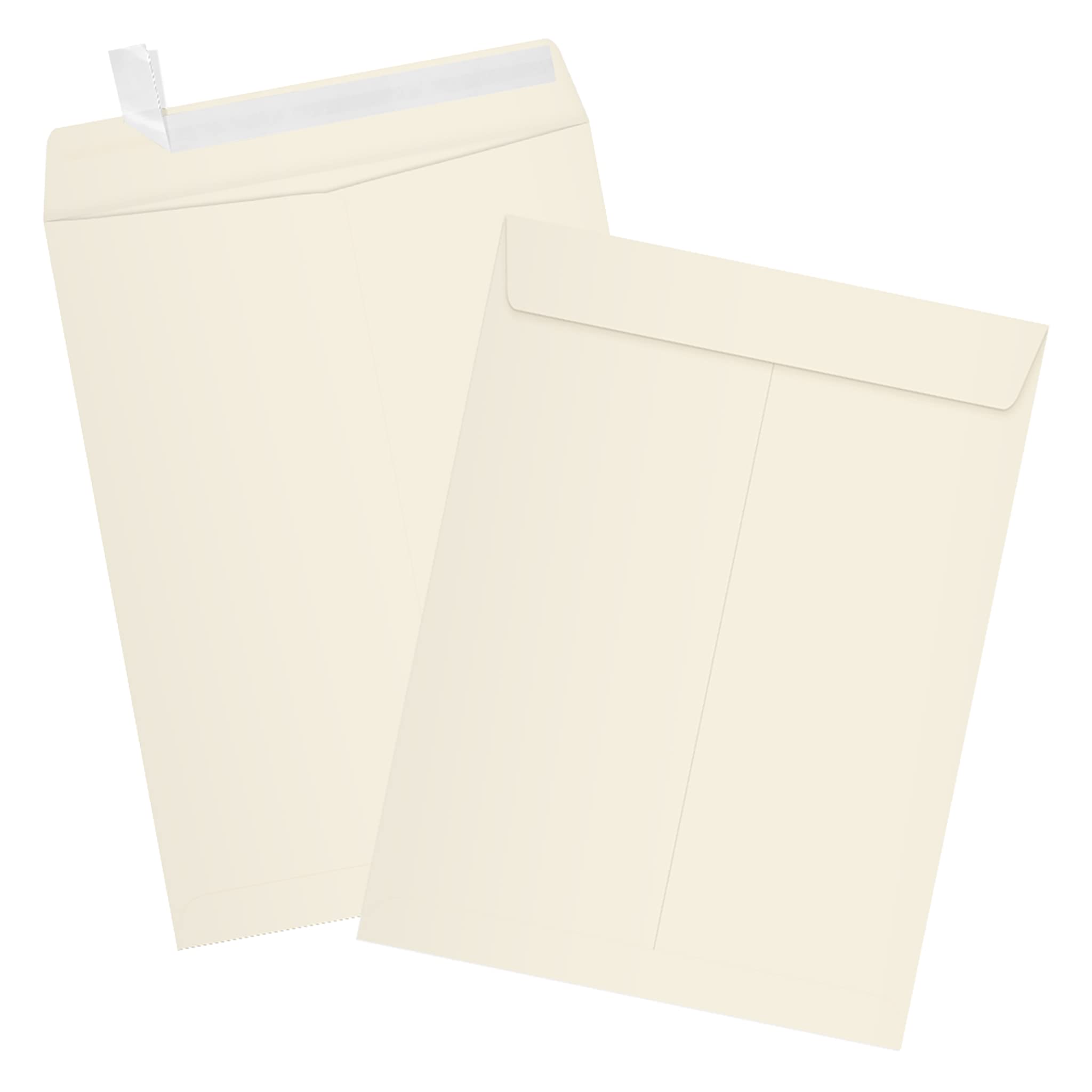LUXPaper 9 x 12 Open End Envelopes - Peel & Press Self-Sealing, Natural Kraft, 70lb Text Weight (Pack of 1,000) | Perfect for Mailing, Invitations, Business Correspondence & Document Storage