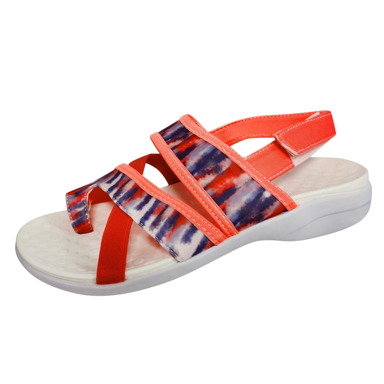 Women's Fashion Thick Wedge Sandals - Casual Breathable Studded Outdoor Shoes for Walking & Travel - Black Comfortable Wedges for Summer & Beach