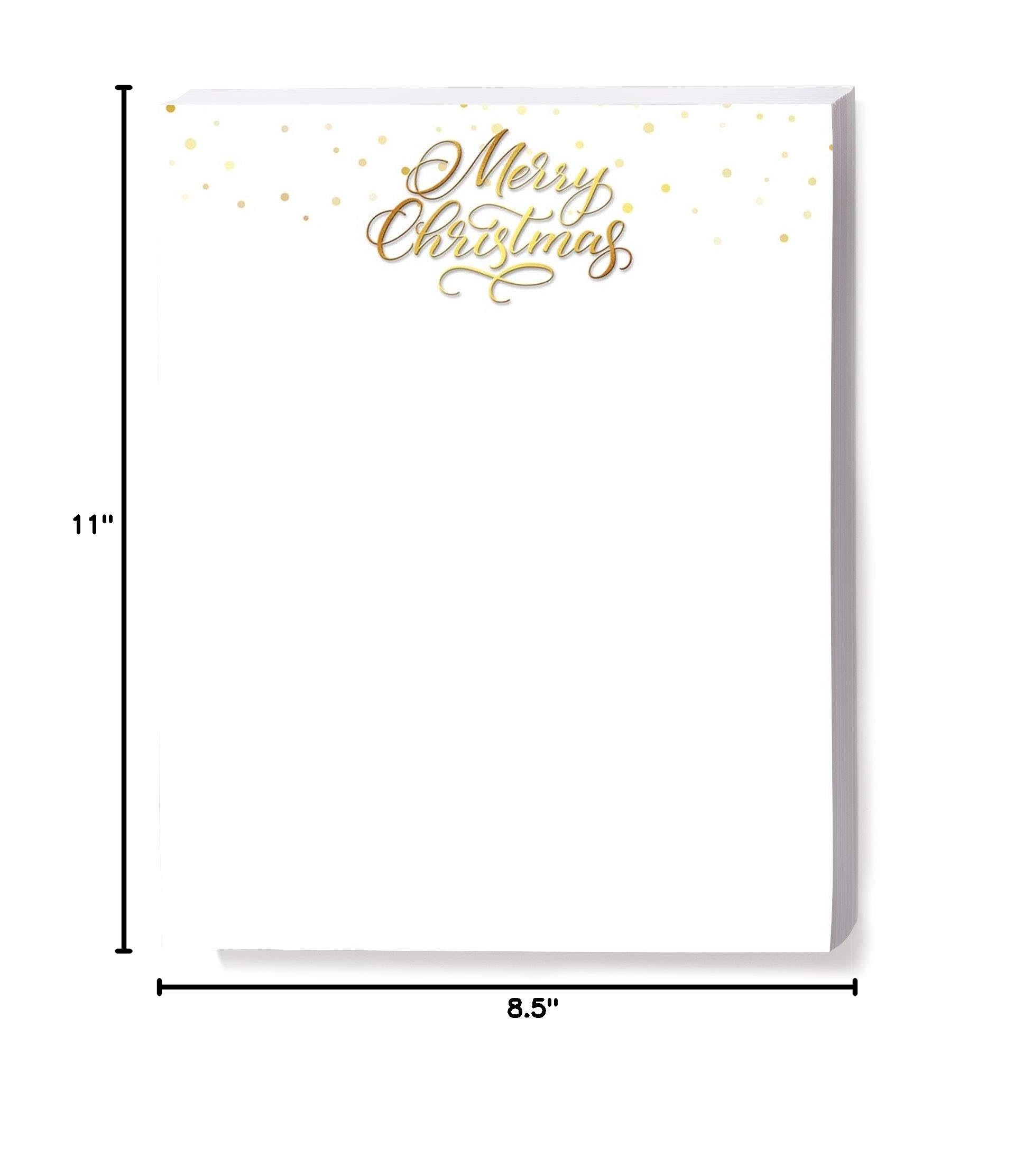 Premium Merry Christmas Dazzle Confetti Holiday Stationery - Elegant Winter Theme Border Paper & Letterhead, 8.5 x 11 Inches, 100 Sheets Decorative Printer Paper for Festive Cards, Invitations & Holiday Correspondence