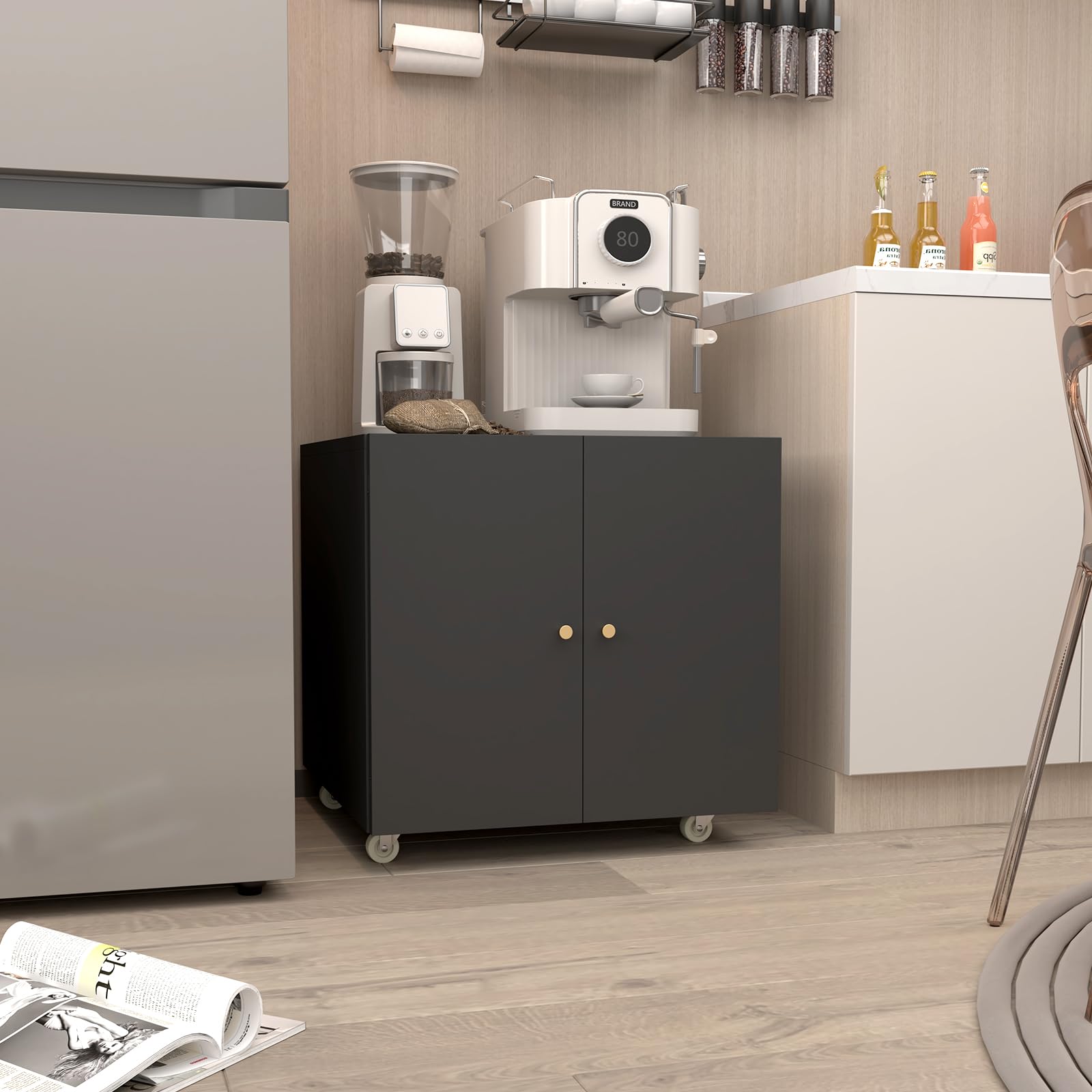 Heavy Duty 3D Printer Stand with Storage Shelves & Wheels - Large Metal Printer Table for Home Office & Workplace - Organize Fax Machine, Printer & Supplies - Perfect for Small Spaces & Workspaces