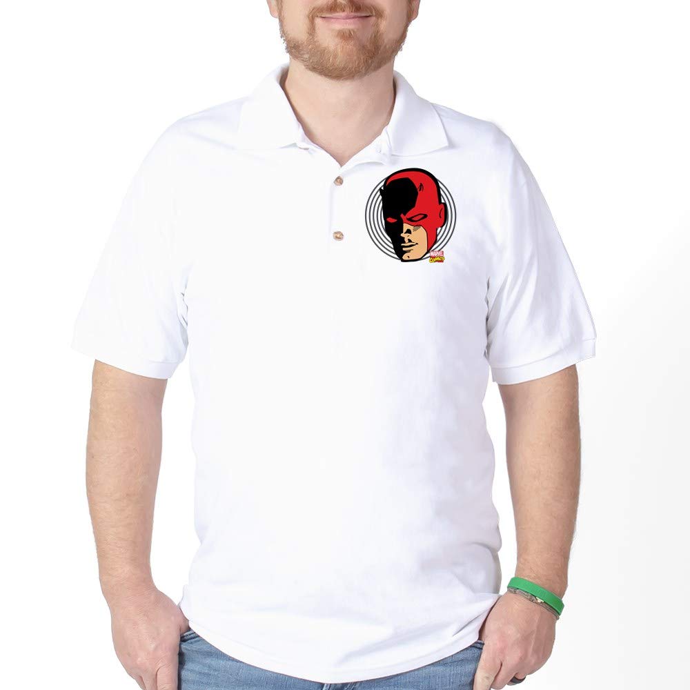 Daredevil Face Golf Shirt for Men - Comfortable Polo Shirt with Unique Design - Perfect for Golf, Casual Wear & Superhero Fans