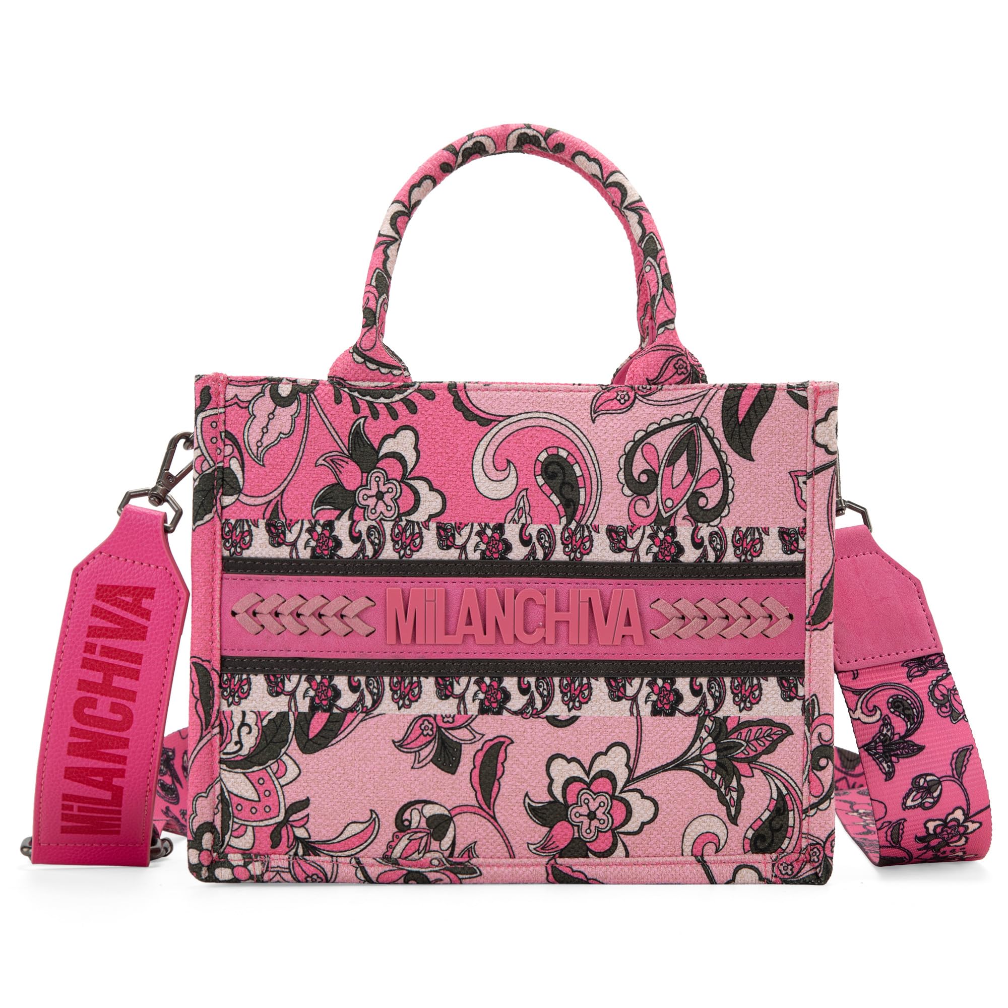 Milan Chiva Floral Tote Bags for Women - Stylish Top-Handle Purse for Work, Travel & Daily Use