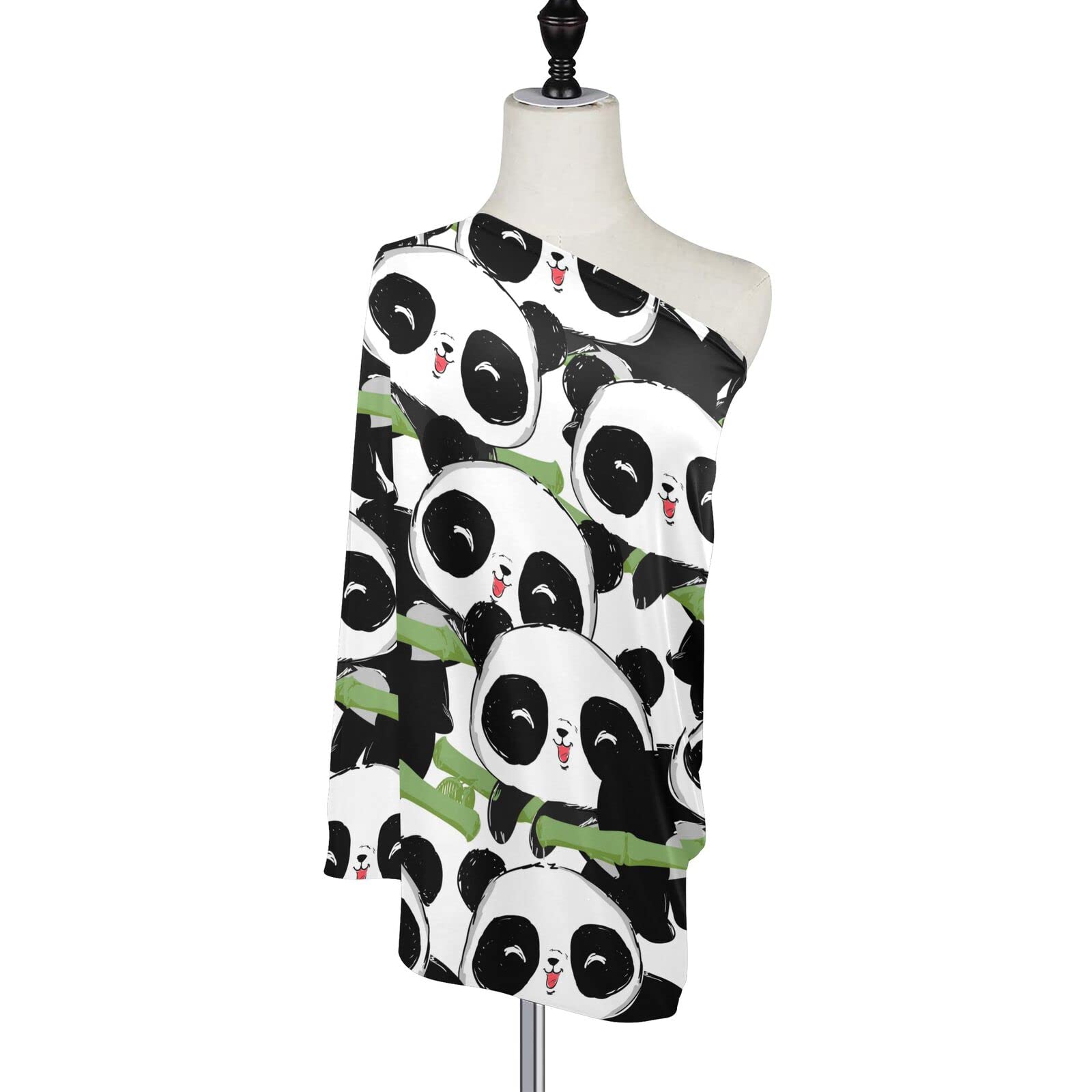 Soft Breathable Nursing Cover & Baby Car Seat Canopy - Cute Panda Forest Animal Design for Breastfeeding, Stroller & Infant Car Seat Cover - Perfect for Boys & Girls - Ideal for On-the-Go Moms, Outdoor Feeding & Baby Protection