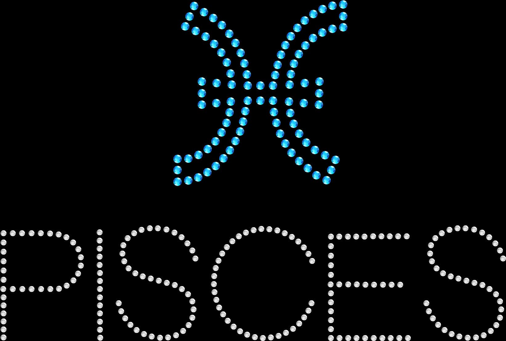DIY Rhinestone Iron-On Transfer - Sparkling Pisces Zodiac Design for T-Shirts, Hoodies & DIY Crafts | Perfect for Gifts, Parties & Personalized Apparel