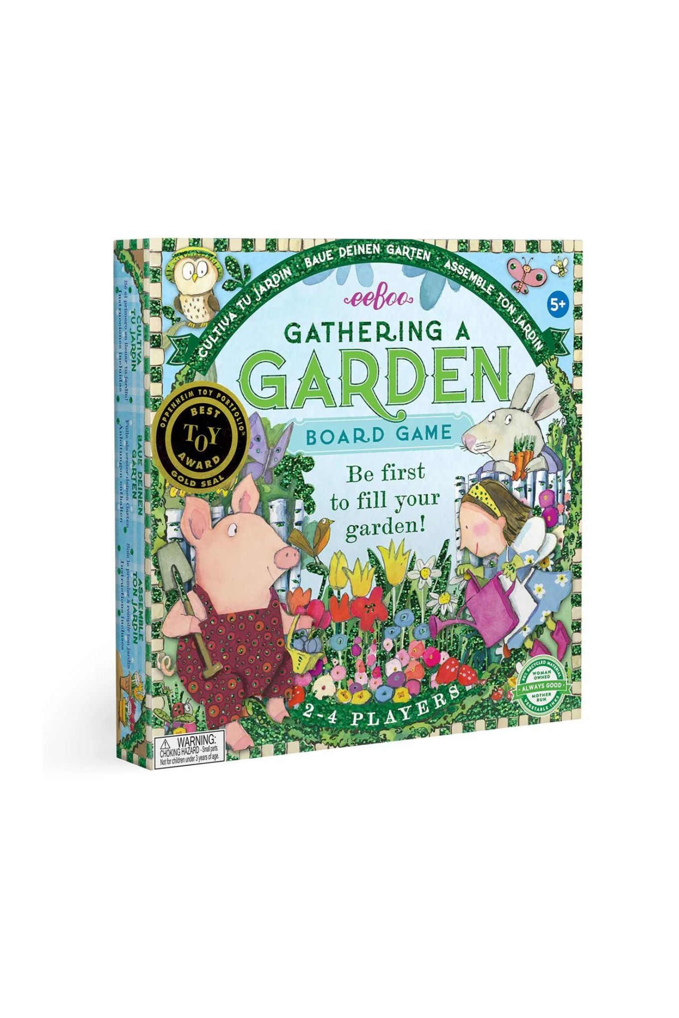 Gathering a Garden Foil Board Game for Kids Ages 5+ | Fun Family Strategy Game for Indoor & Outdoor Play | Perfect Birthday Gift & Classroom Activity